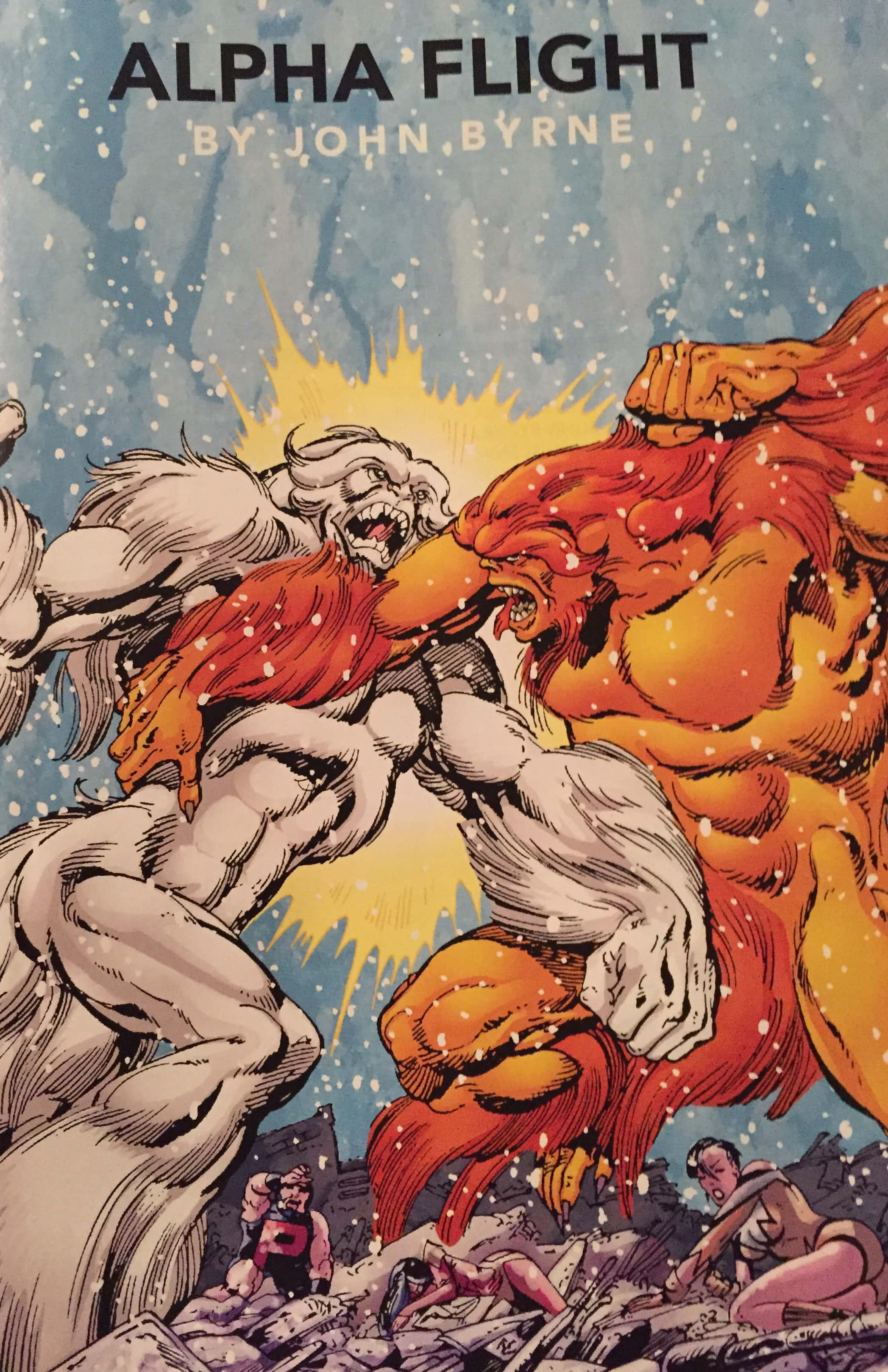 Alpha Flight, 2095, snowy battle, 2K Phone Wallpaper