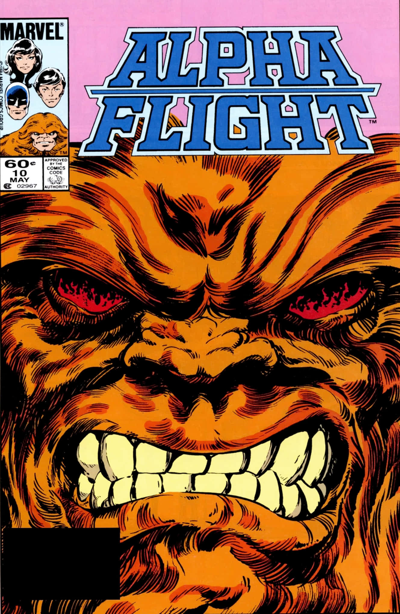Alpha Flight, feral orange-skinned creature, glowing red eyes, Full HD Phone Wallpaper