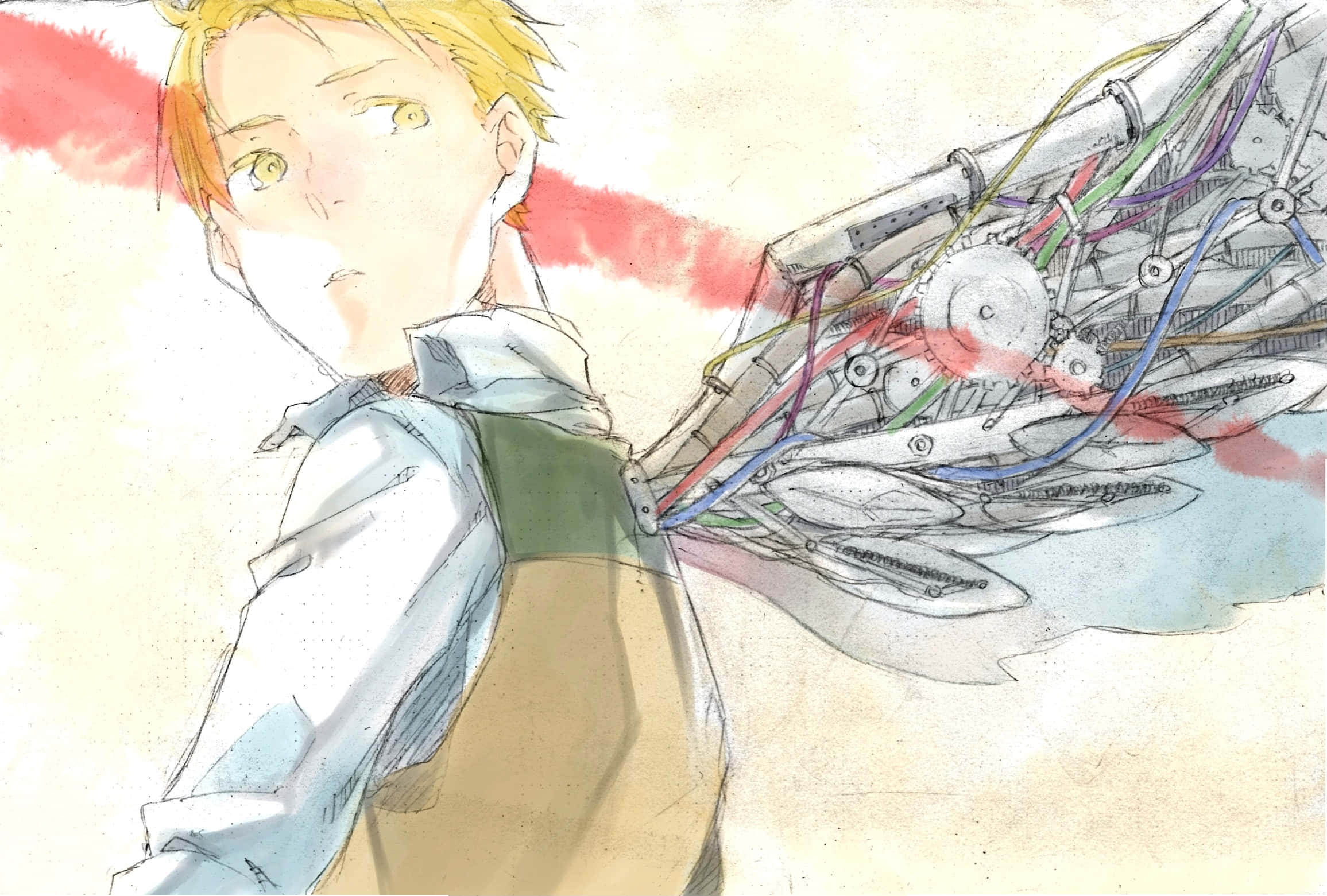 Alphonse Elric, iconic steel armor, golden hair, Full HD Desktop Wallpaper