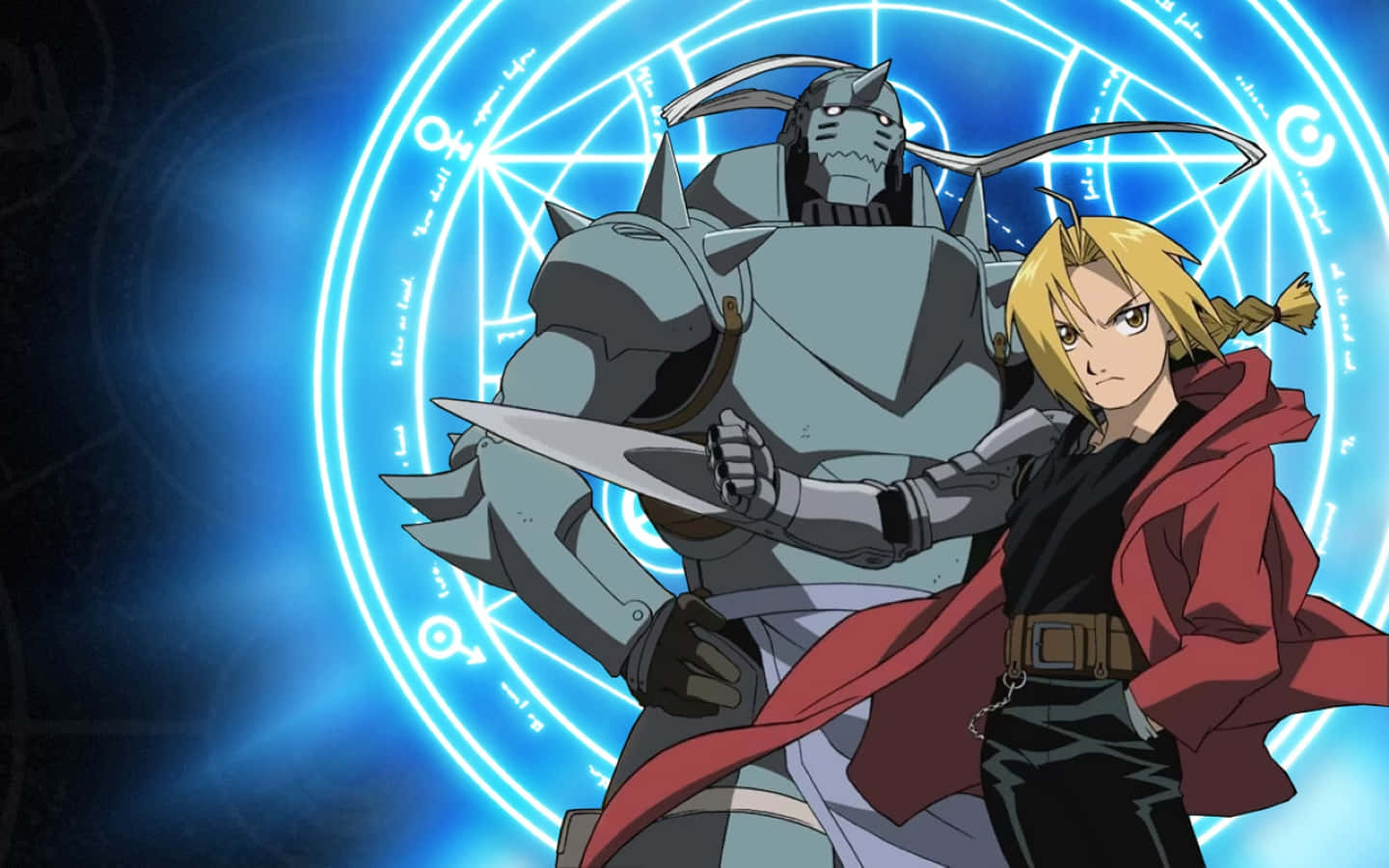 Alphonse Elric, red coat, armored automail companion, HD Desktop Wallpaper
