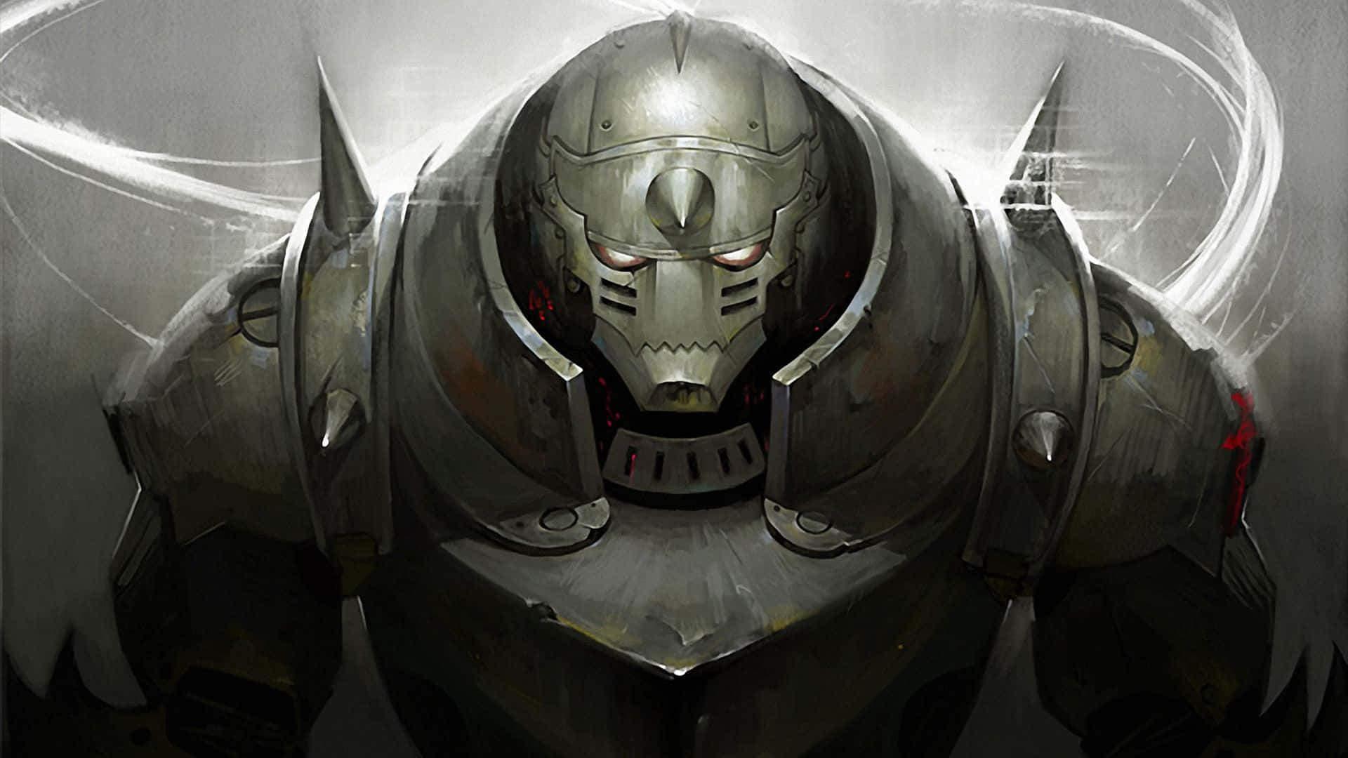 Alphonse Elric, combat stance, armored knight, Full HD Desktop Wallpaper