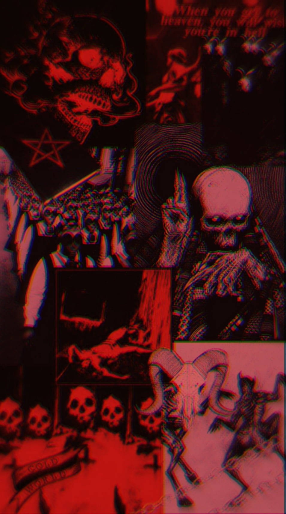 red, black, glitch effects, HD Phone Wallpaper