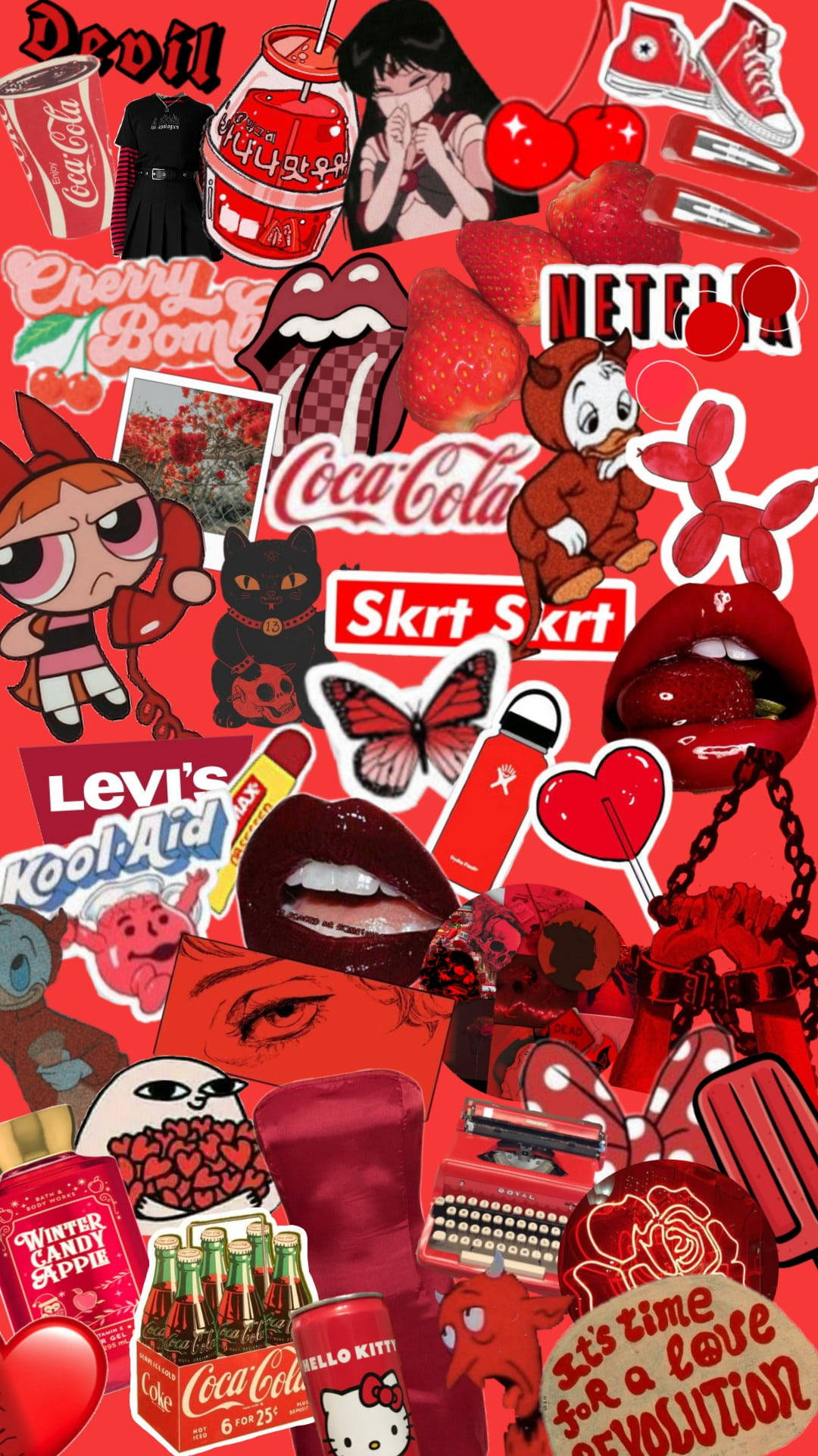 red, cartoon, pop culture icons, Full HD Phone Wallpaper