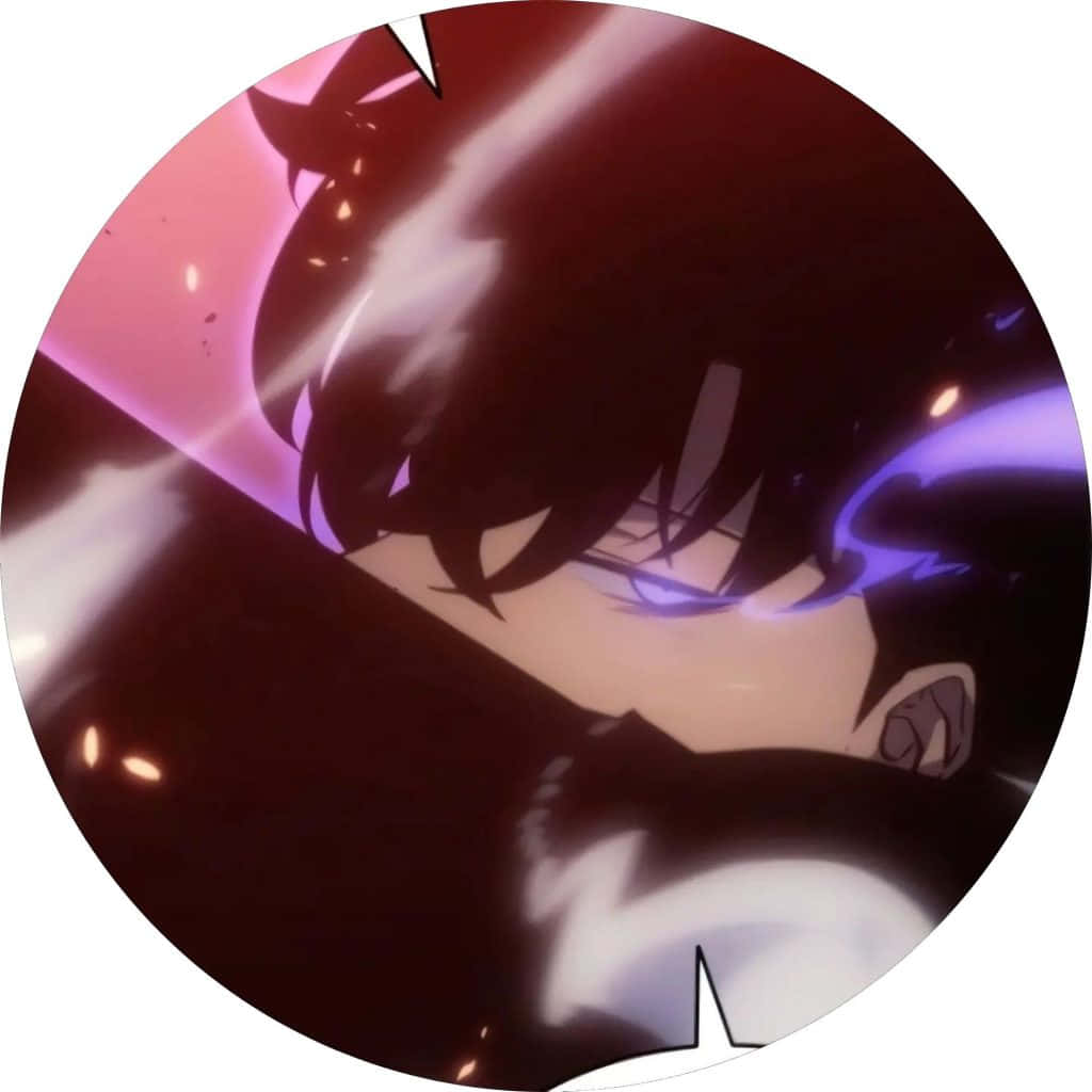 Discord Anime Pfp, purple eyes, glowing purple eyes, SD Desktop Wallpaper