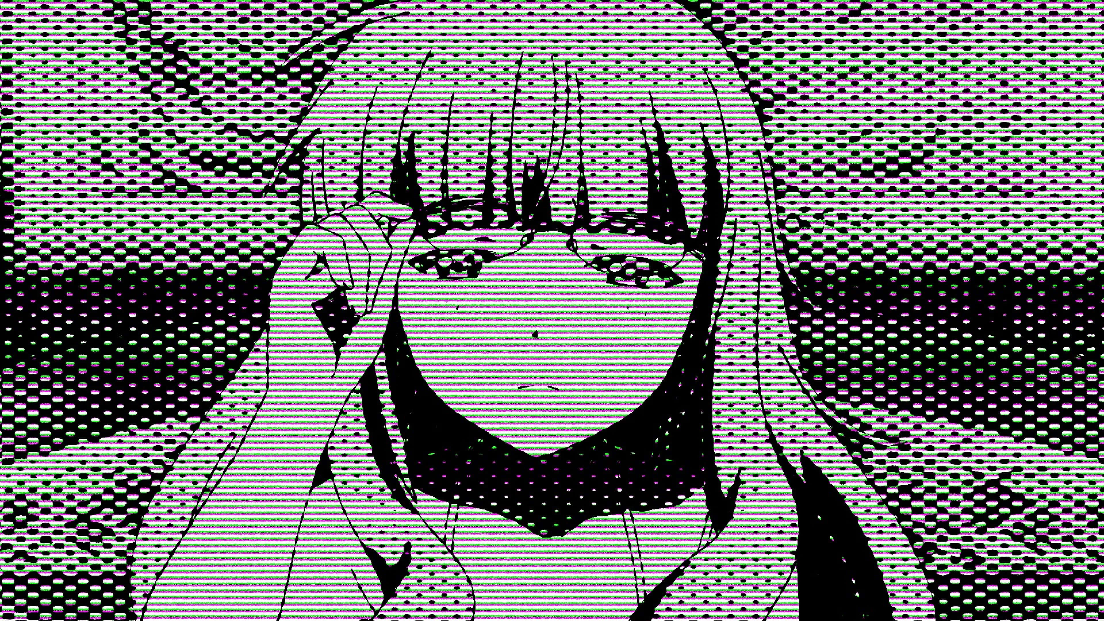 Alt Pfp, sleepy girl, glitchy anime girl, 4K Desktop Wallpaper