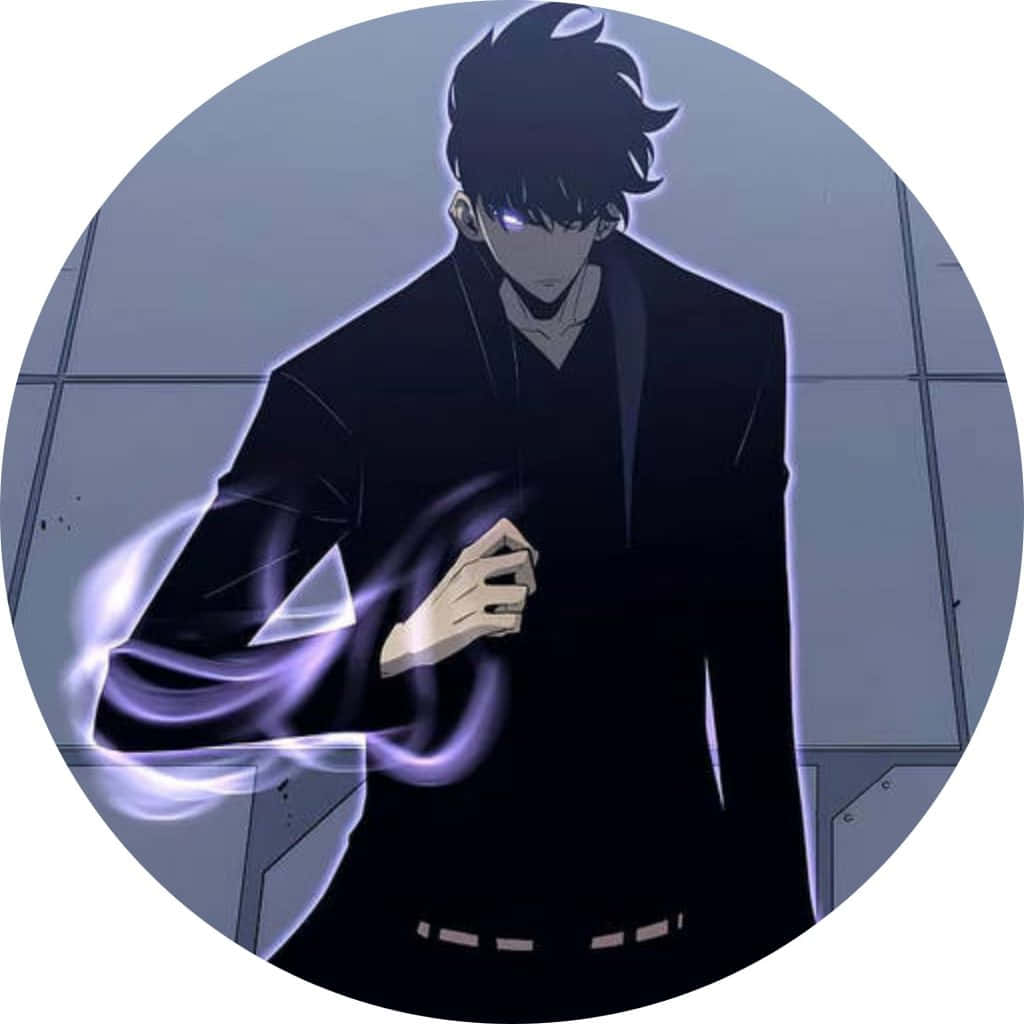 Discord Anime Pfp Magic, dark-haired anime man, black suit, SD Desktop Wallpaper
