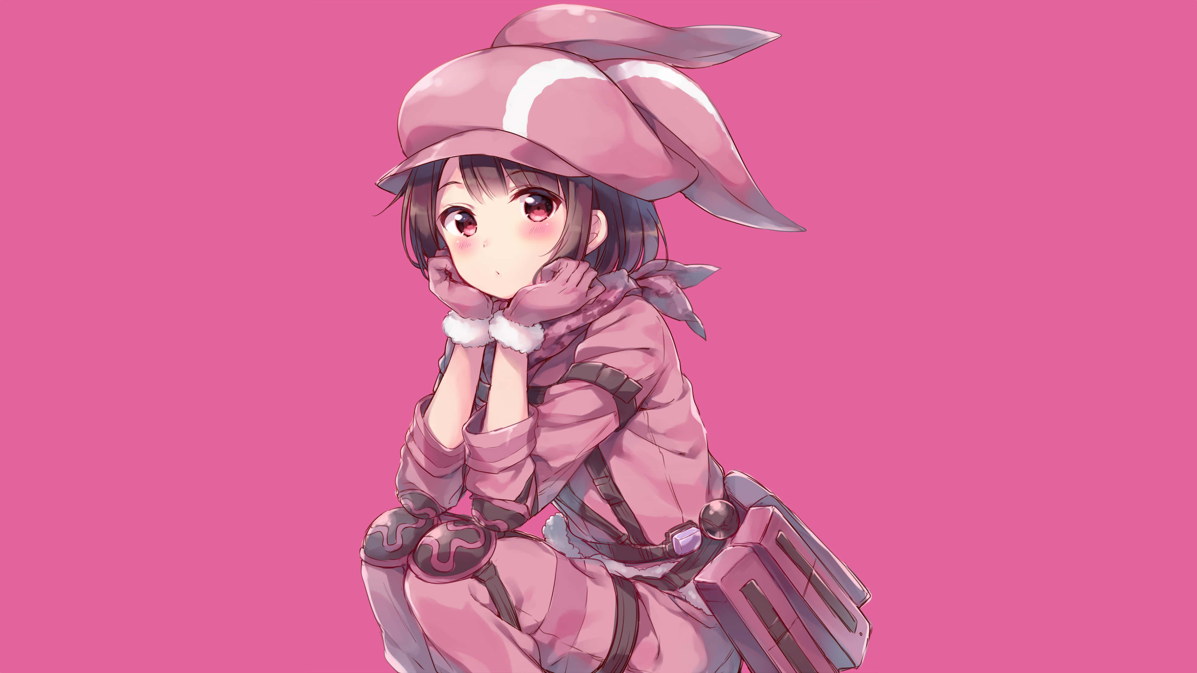 Alt Pfp, pink aesthetic, anime girl, 4K Desktop Wallpaper