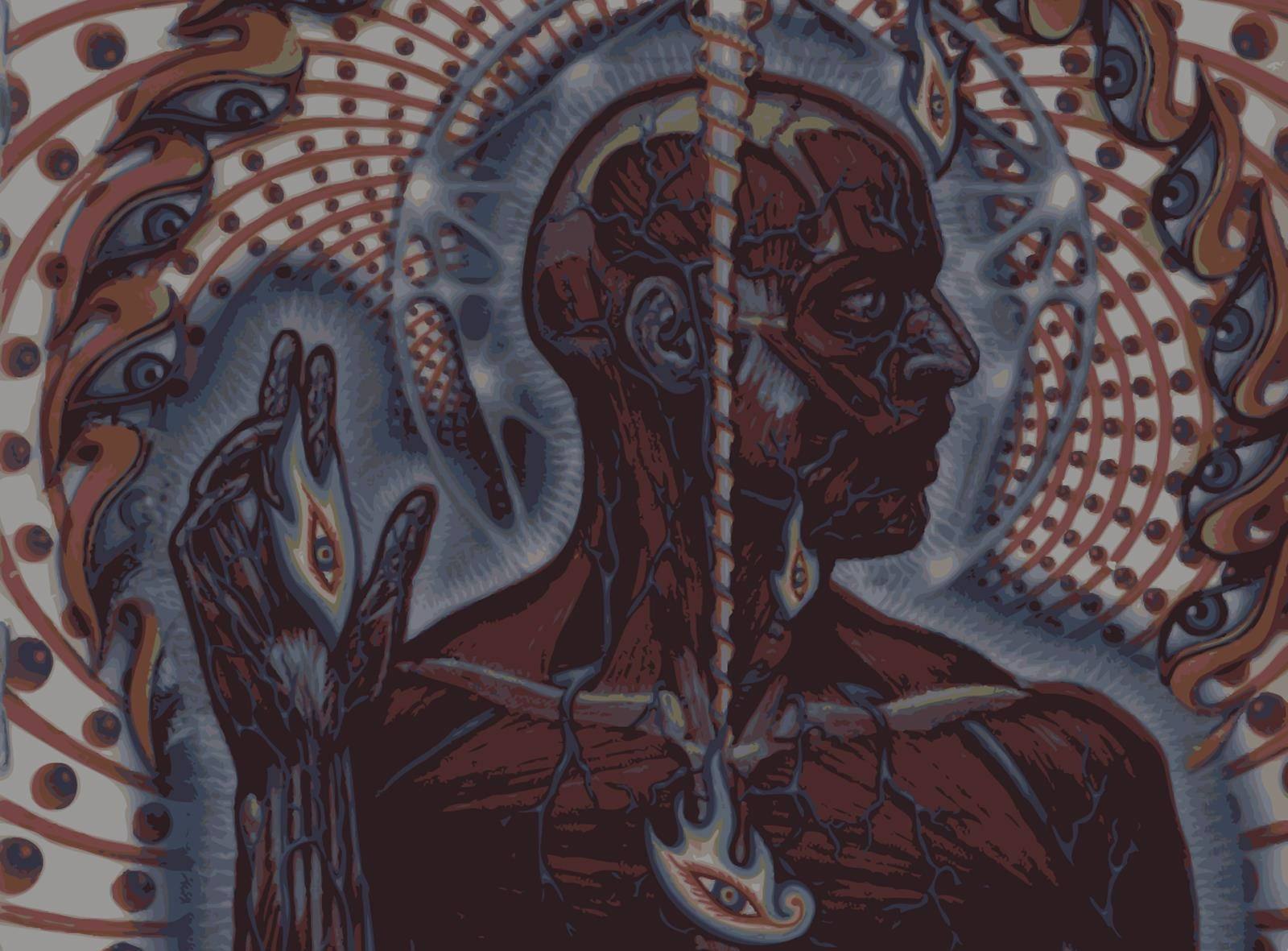 alternative, surreal illustration, split human head, HD Desktop Wallpaper