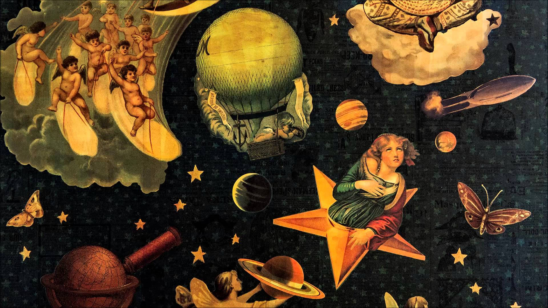 Alternative, cherubs, planets, Full HD Desktop Wallpaper
