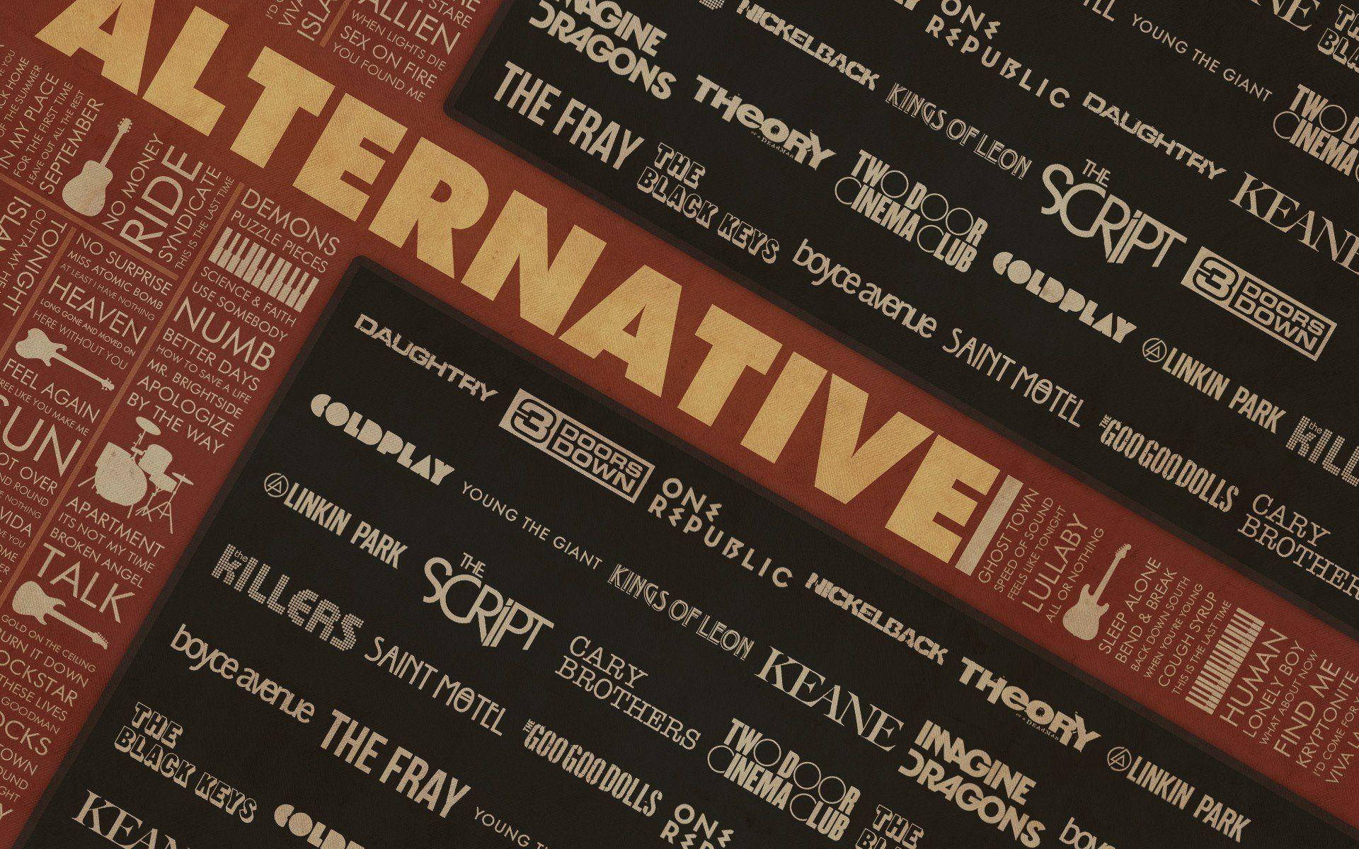 alternative, alternative rock, red, Full HD Desktop Wallpaper