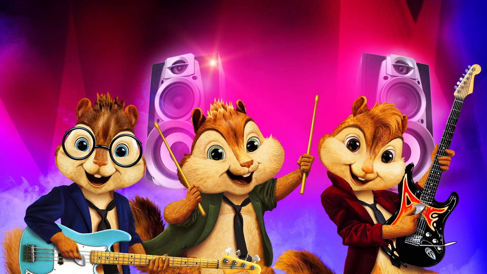 Alvin And The Chipmunks, band, guitars, Full HD Desktop Wallpaper