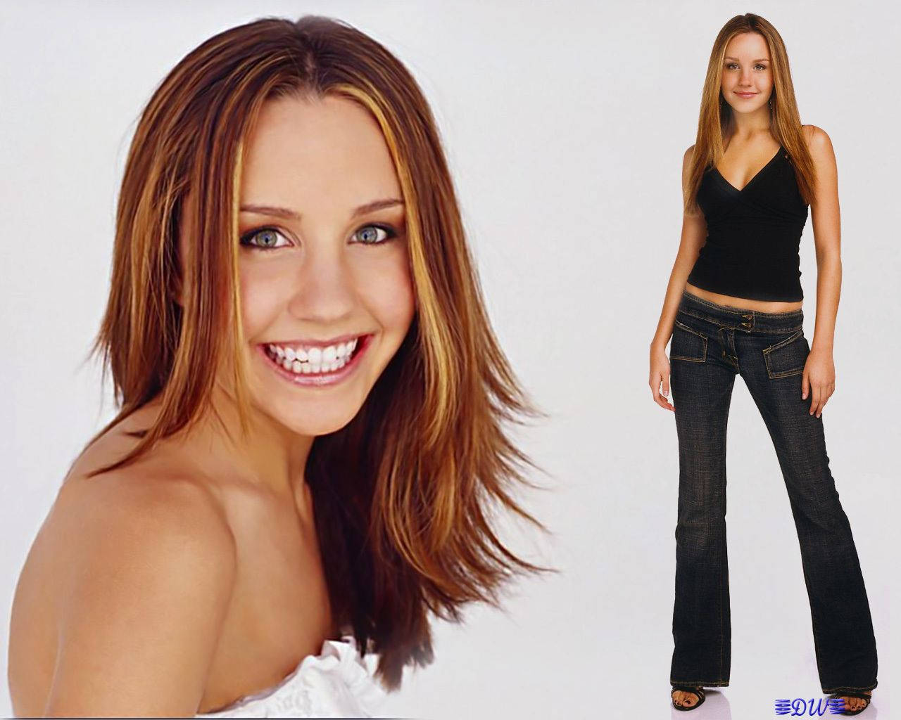 Amanda Bynes, brown hair, blue eyes, HD Desktop Wallpaper