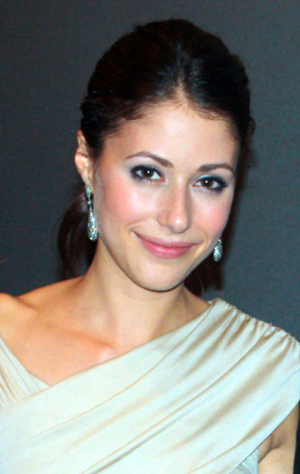Amanda Crew, dark hair, elegant updo, HD Phone Wallpaper