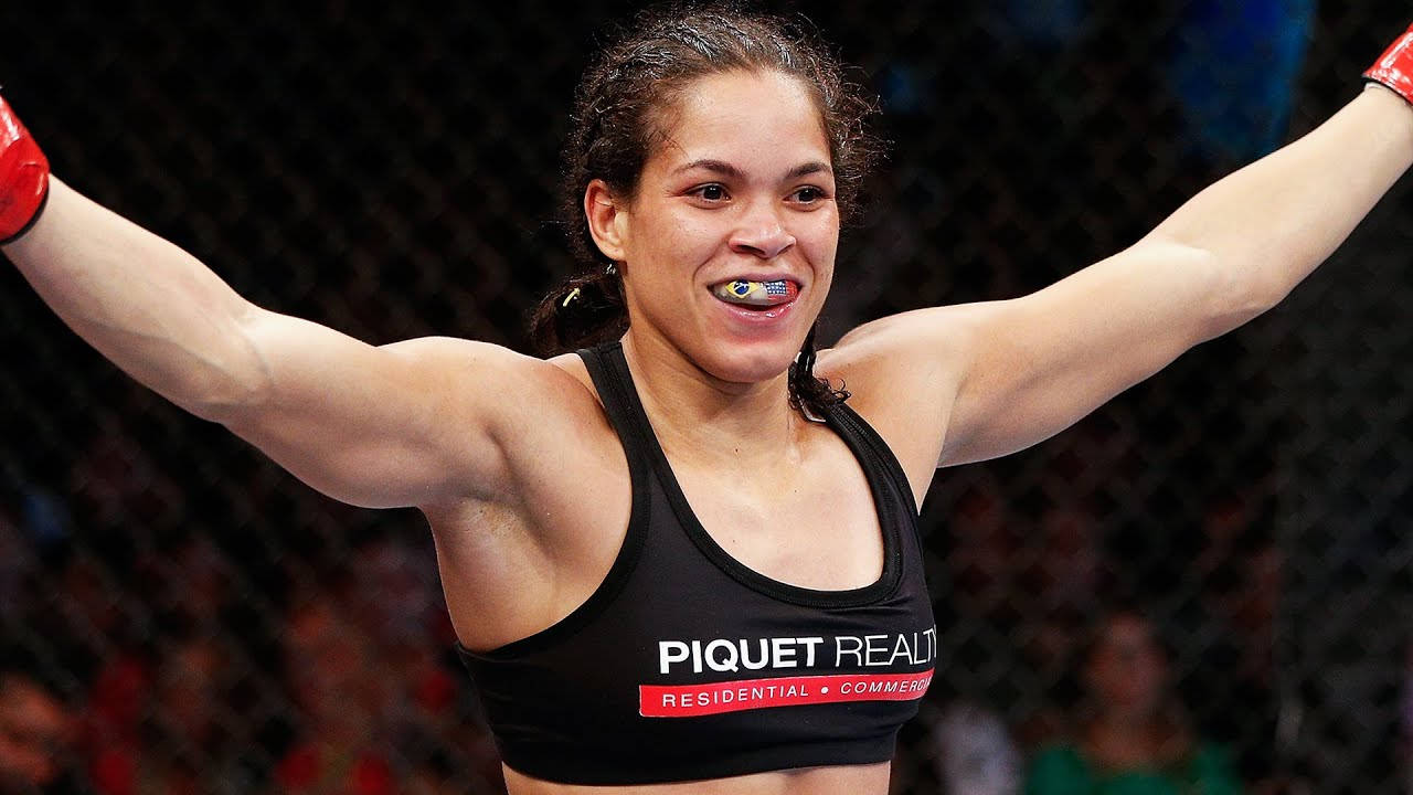 Amanda Nunes, arms up, cage, HD Desktop Wallpaper