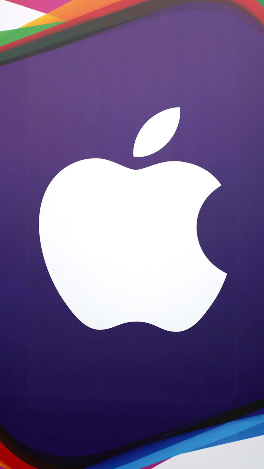 Apple logo, white Apple logo, deep purple background, Full HD Phone Wallpaper