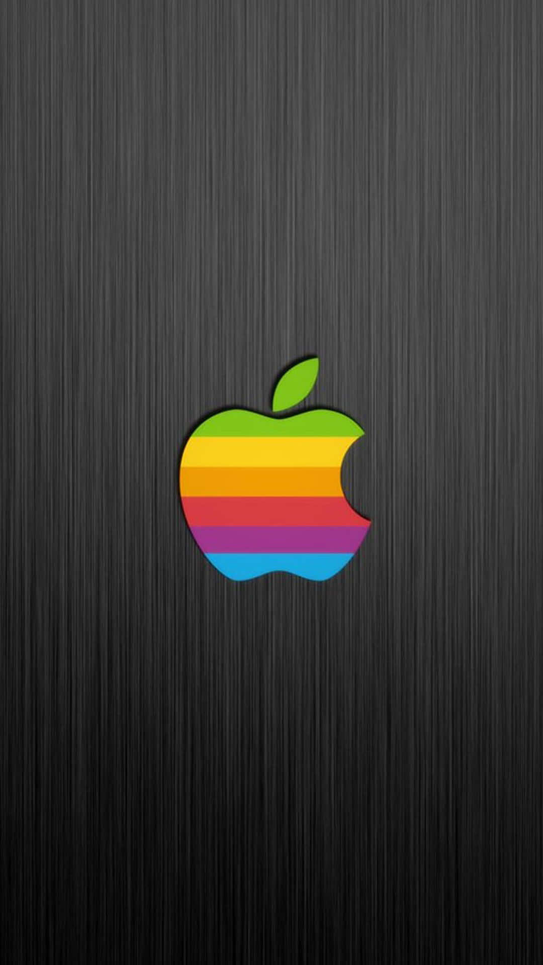Grey Amazing Apple HD iPhone, Apple logo, rainbow striped, Full HD Phone Wallpaper