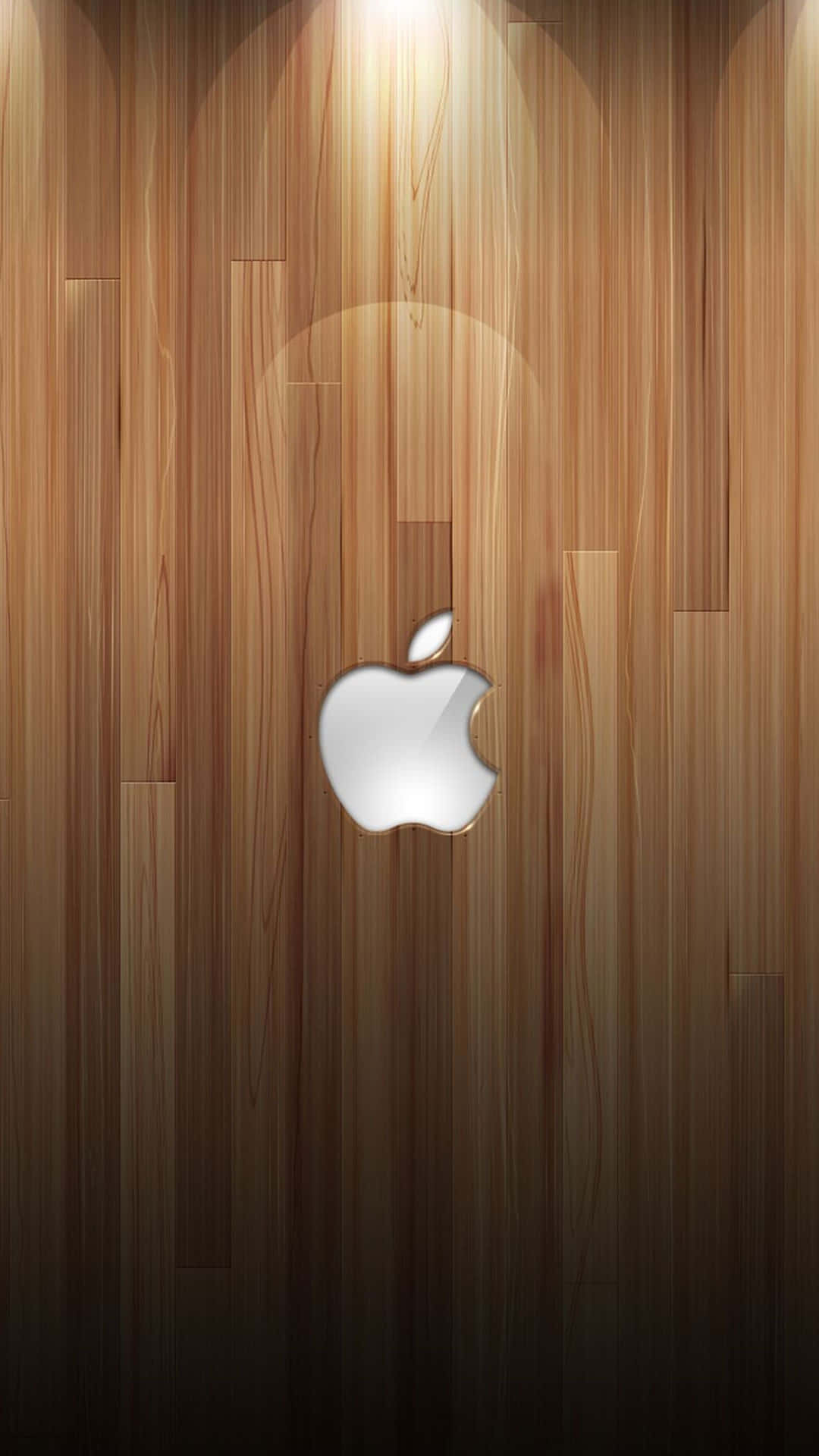 Apple, Apple logo, wooden panel, Full HD Phone Wallpaper