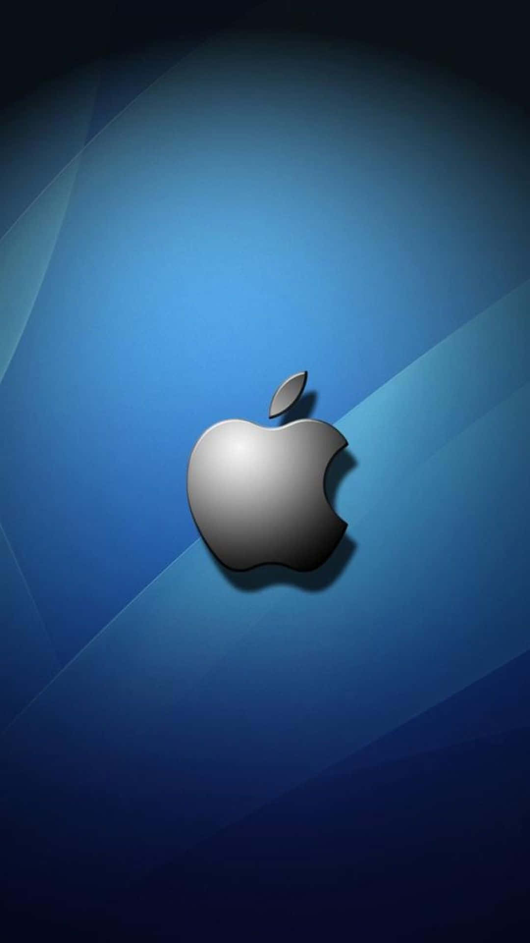 Apple, Apple logo, blue background, Full HD Phone Wallpaper