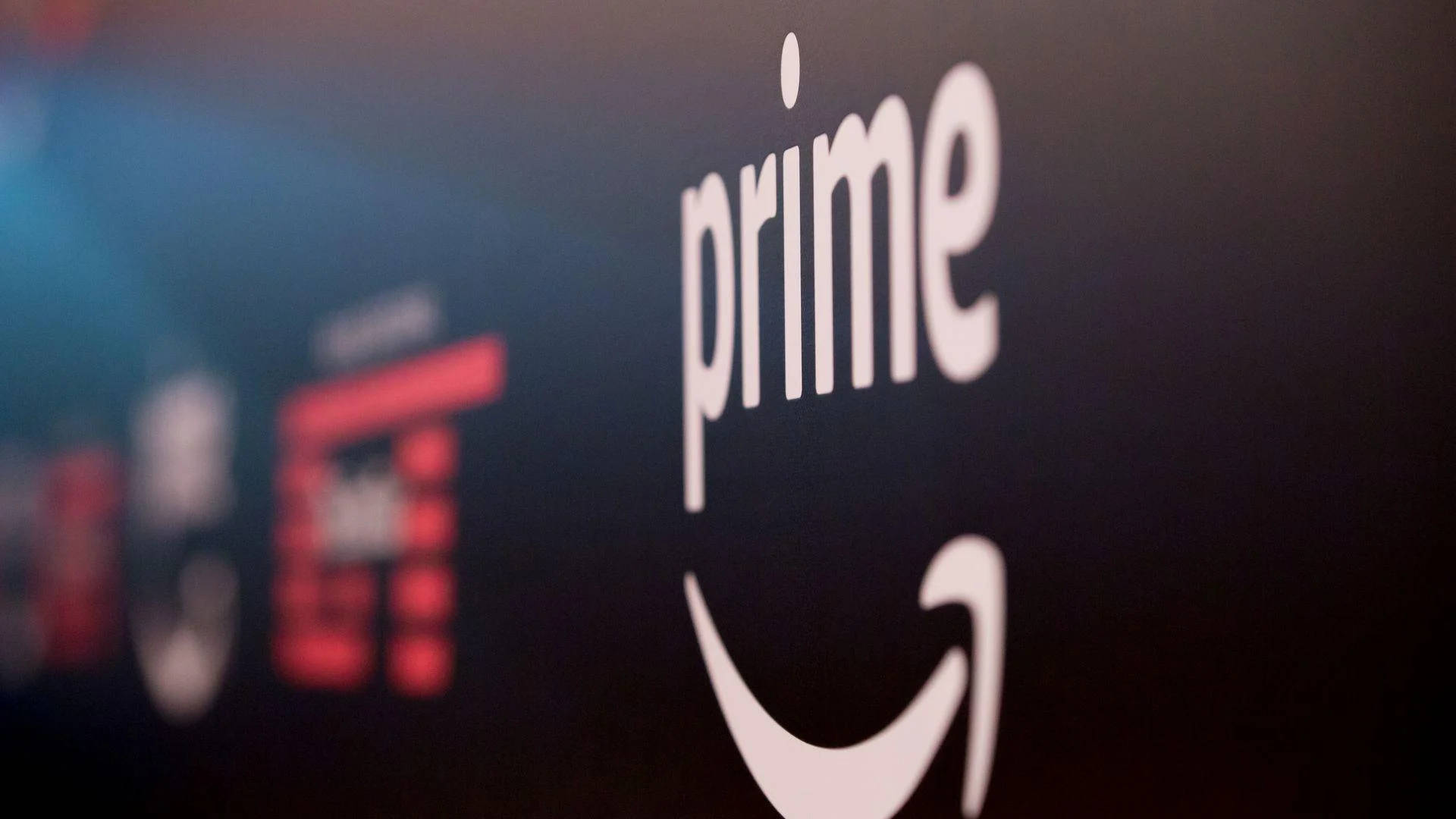 Amazon Prime, white Amazon Prime logo, dark background, Full HD Desktop Wallpaper