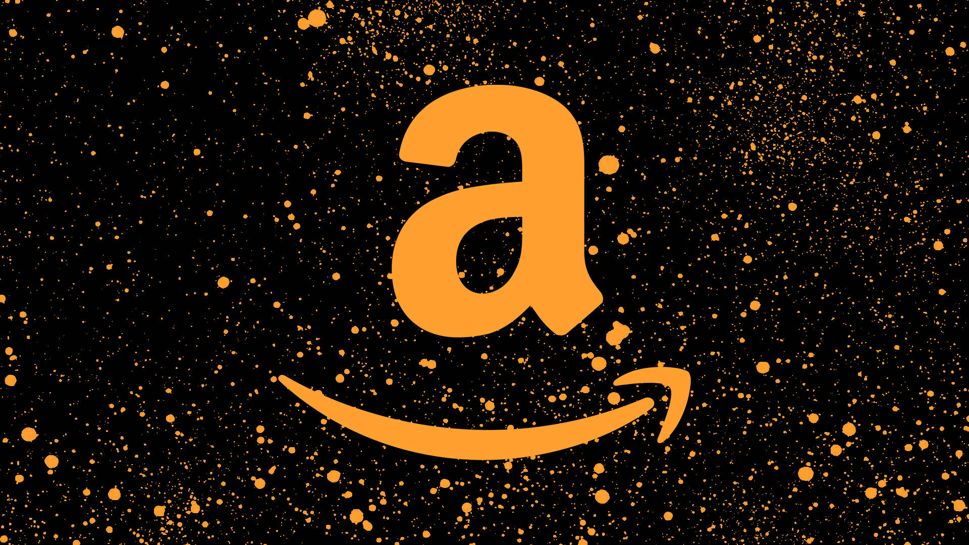 Amazon Prime, orange Amazon Prime logo, smiling arrow, Full HD Desktop Wallpaper