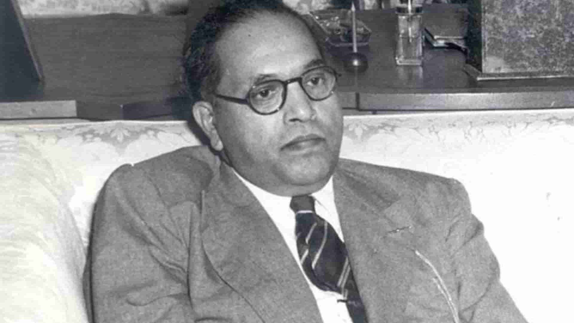 Ambedkar 4K, black and white portrait, man in glasses and suit, Full HD Desktop Wallpaper