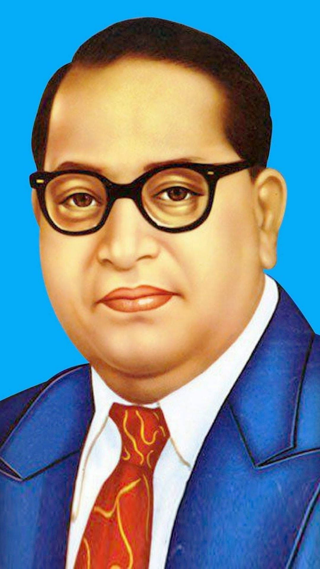 Ambedkar 4K, red tie, blue suit, Full HD Phone Wallpaper
