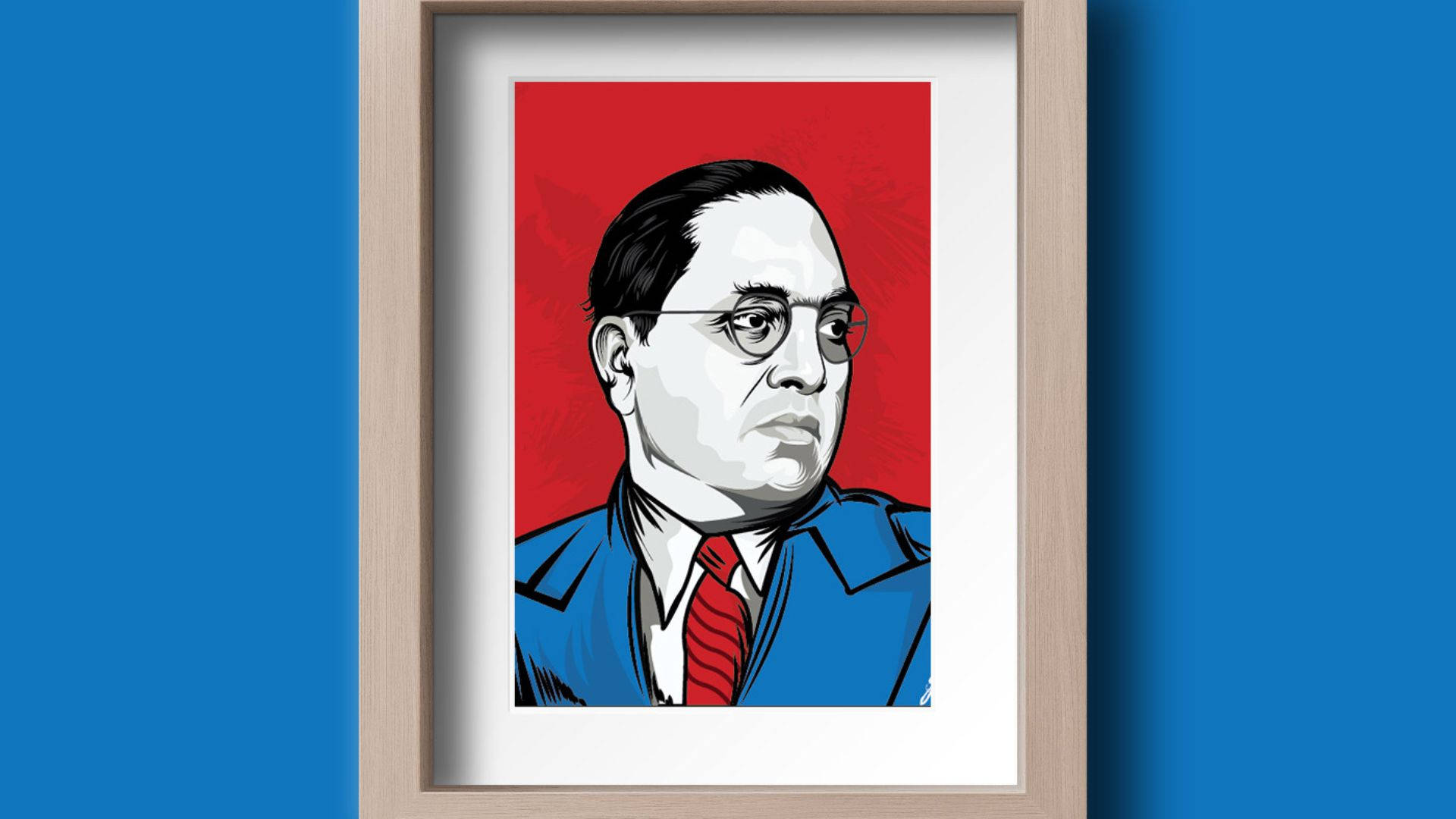 Ambedkar, glasses, suit, Full HD Desktop Wallpaper