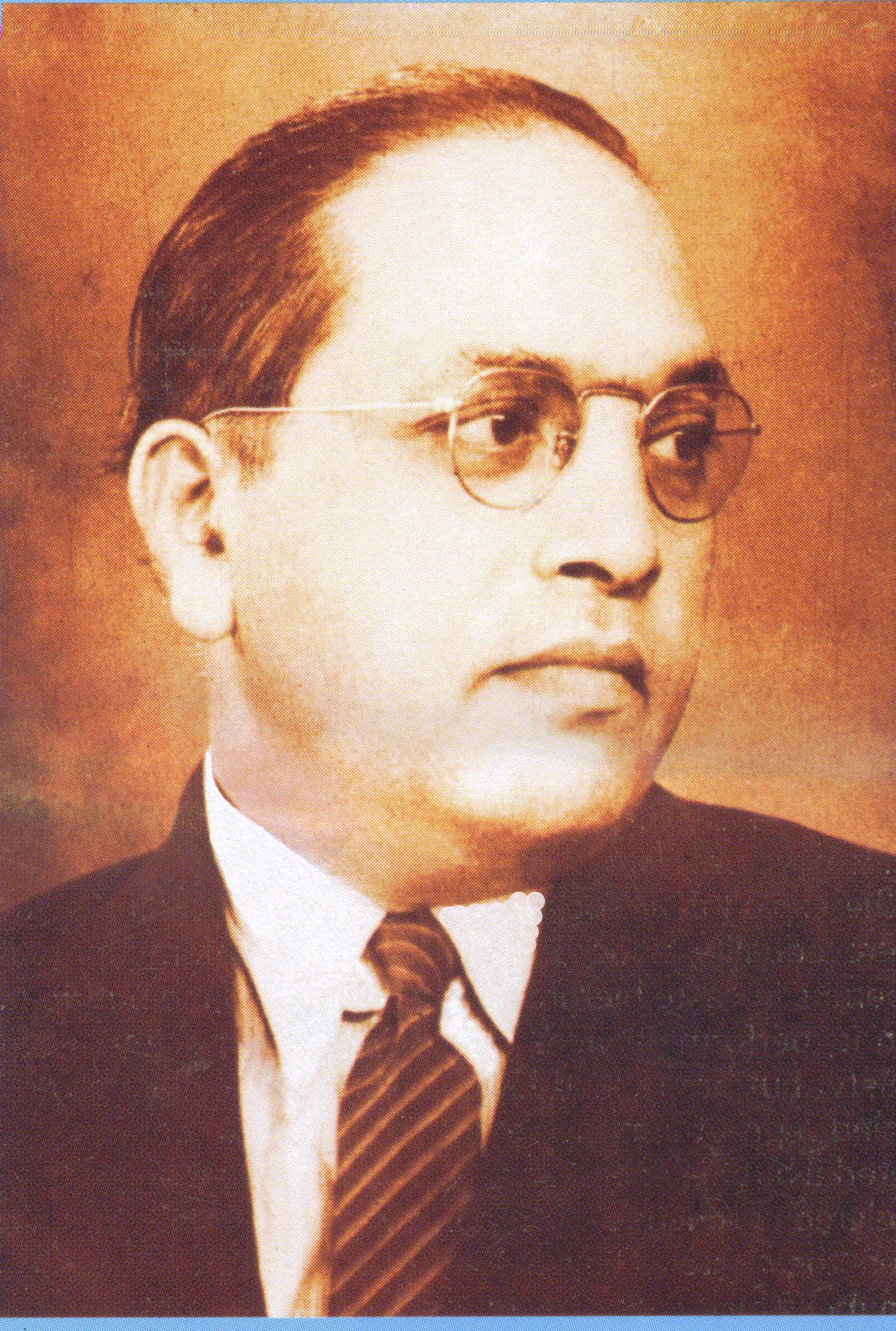Ambedkar, sepia, portrait, 2K Phone Wallpaper
