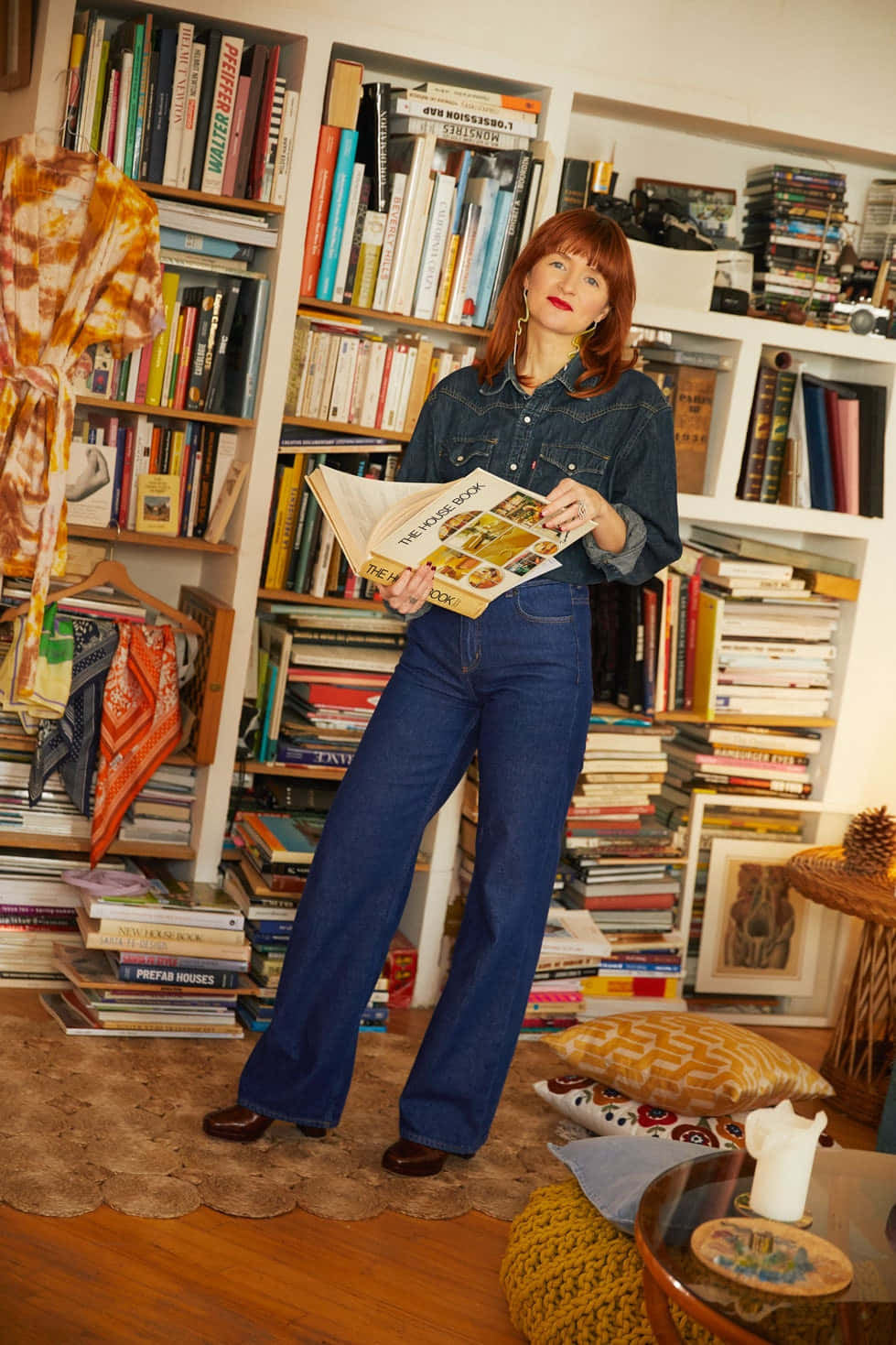 Amélie Pichard, denim jeans, denim shirt, HD Phone Wallpaper
