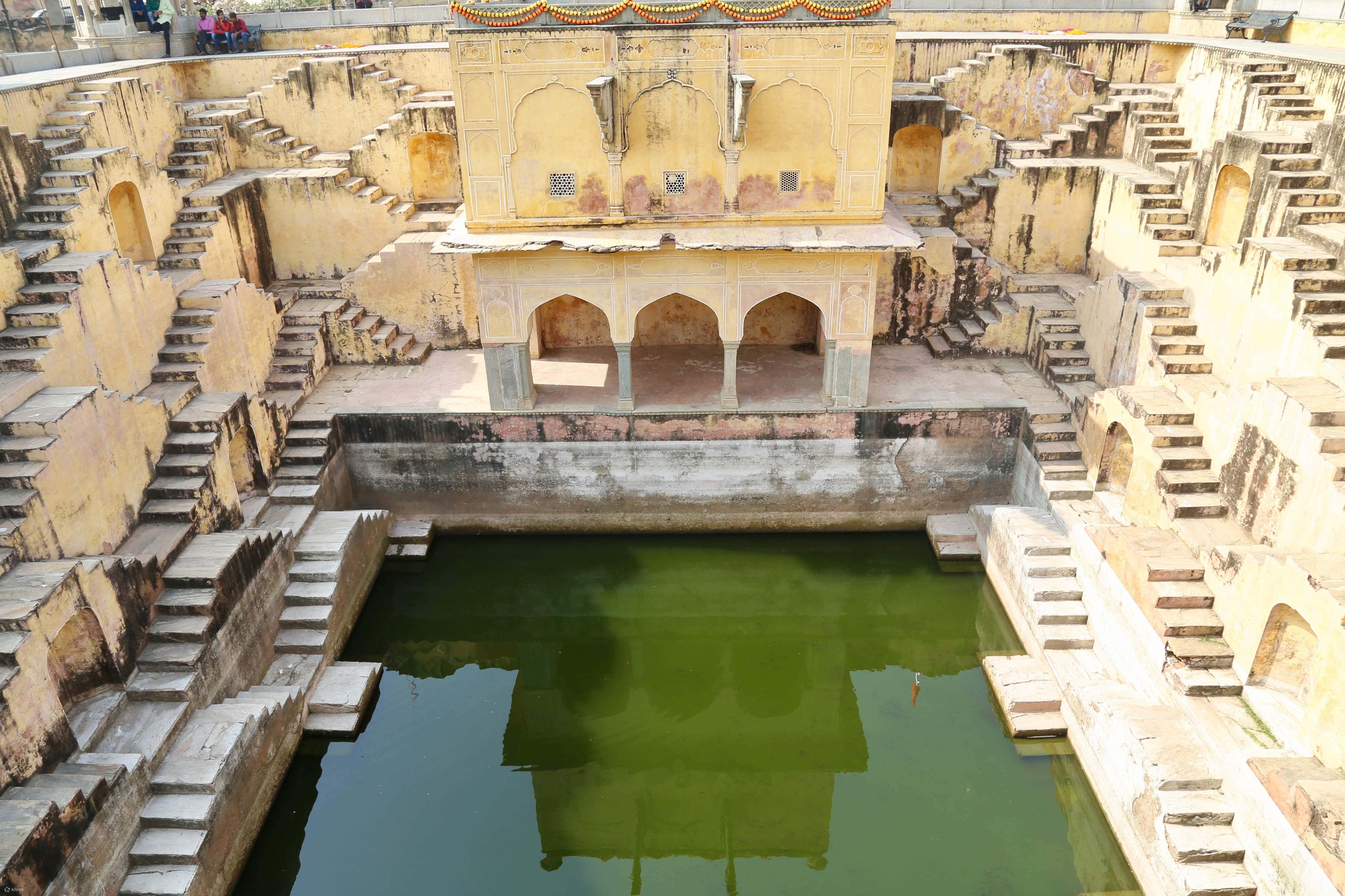 Amer Fort, stepwell, stone staircases, 5K Desktop Wallpaper