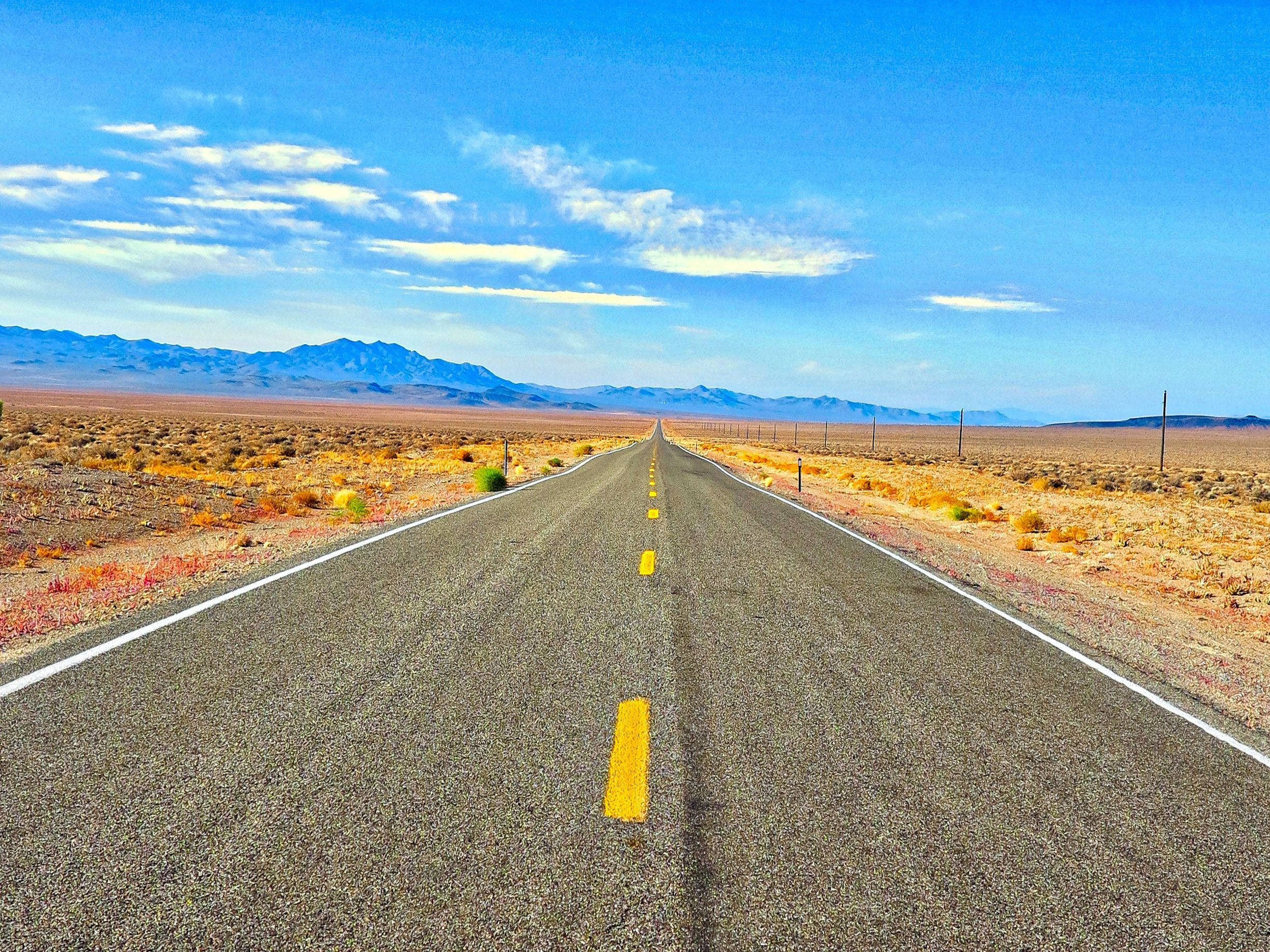 American Desert Country Road, asphalt road, desert landscape, Full HD Desktop Wallpaper