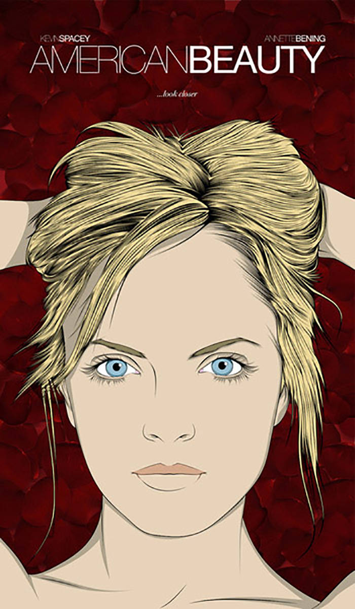 American Beauty, blonde hair, blue eyes, SD Phone Wallpaper