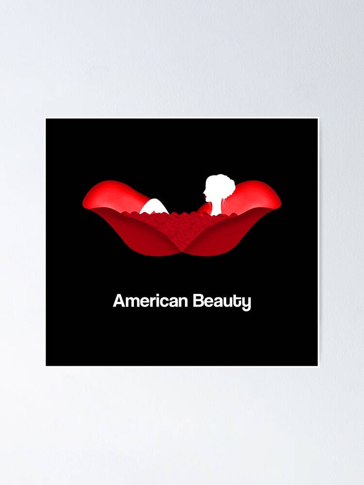 American Beauty, rose bathtub, white silhouette, SD Phone Wallpaper