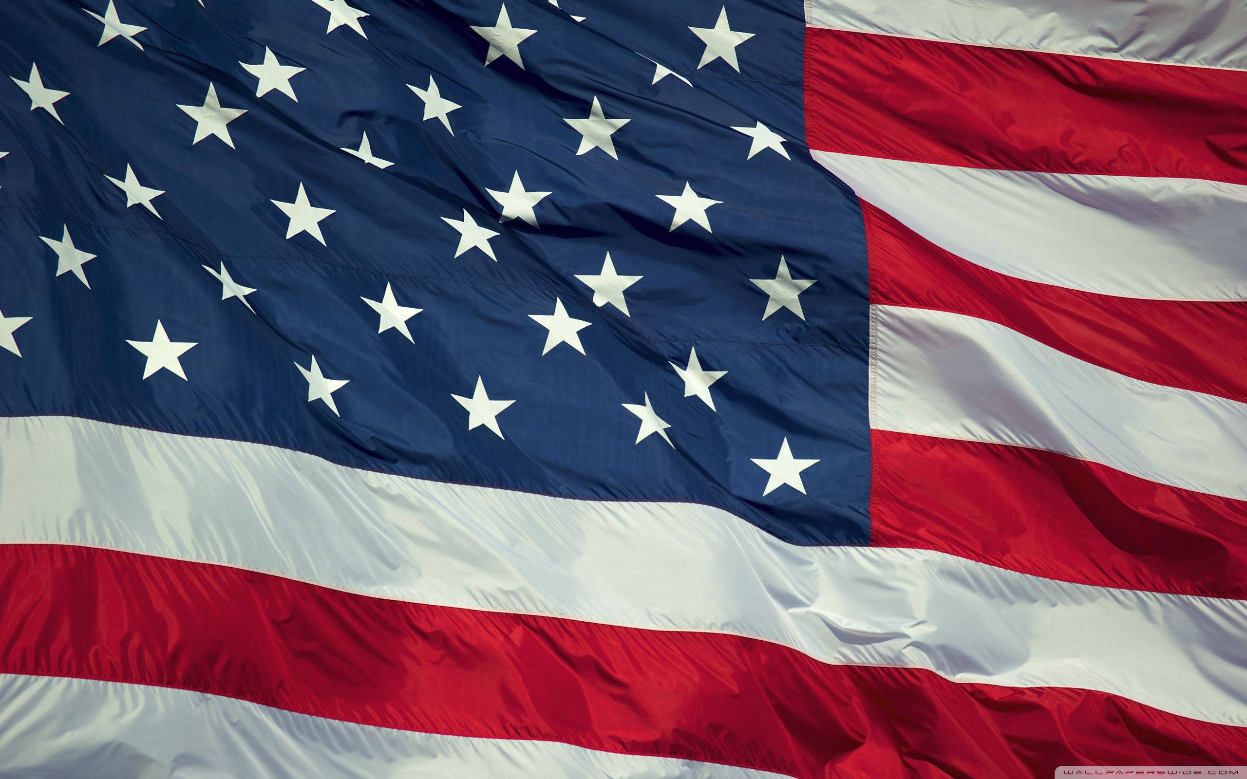 American flag, red white and blue, stars and stripes, 2K Desktop Wallpaper