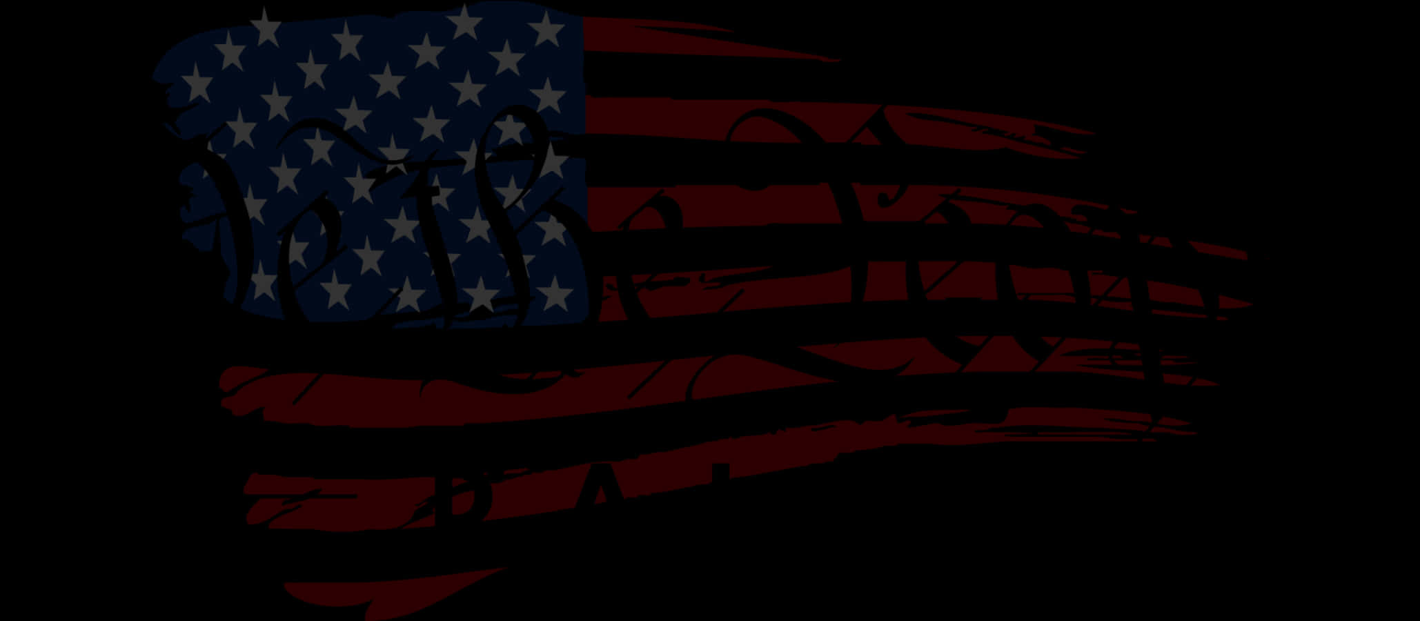 American flag, dark grunge-style, torn red stripes, Full HD Desktop Wallpaper