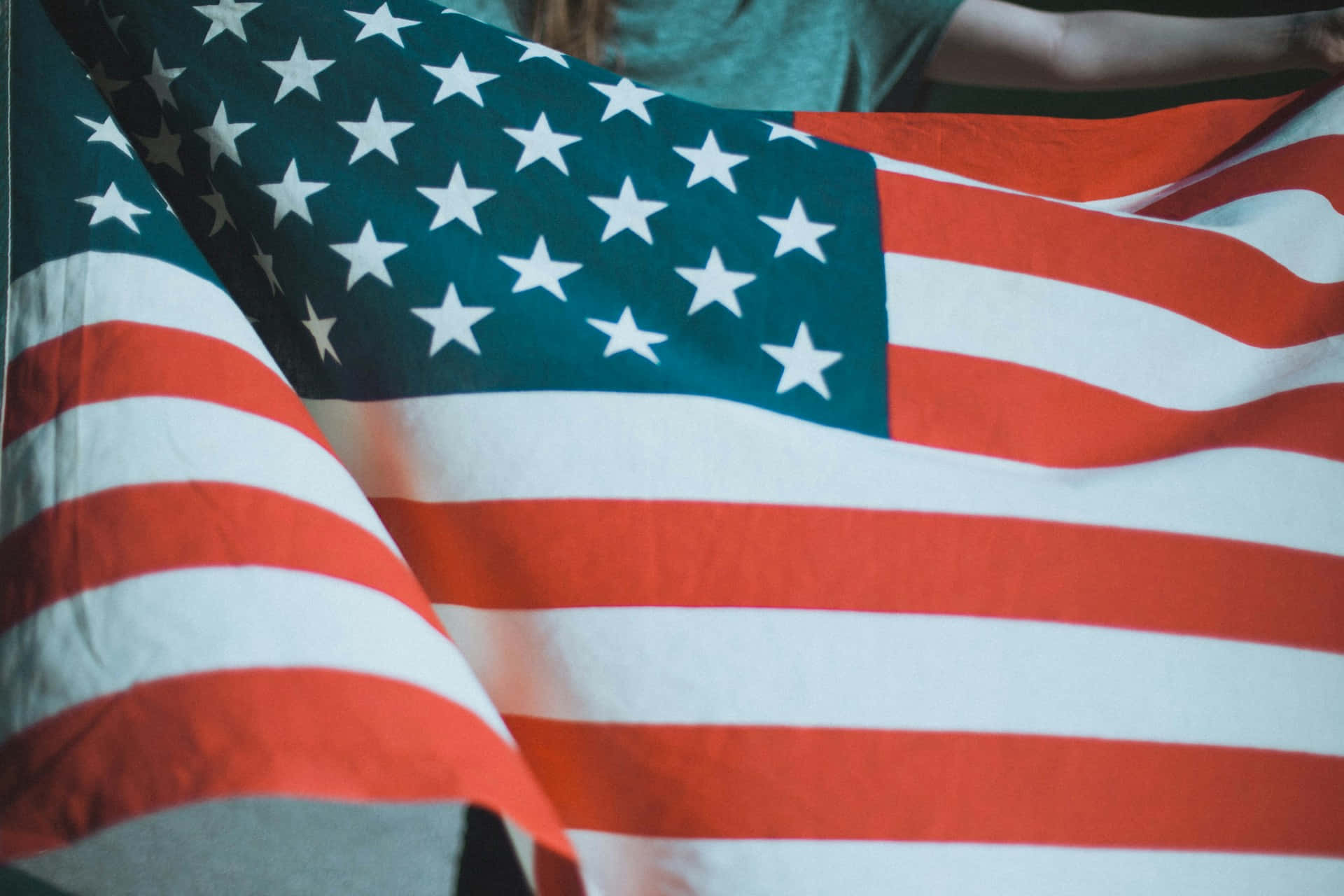 American flag, red white and blue stripes, stars, Full HD Desktop Wallpaper