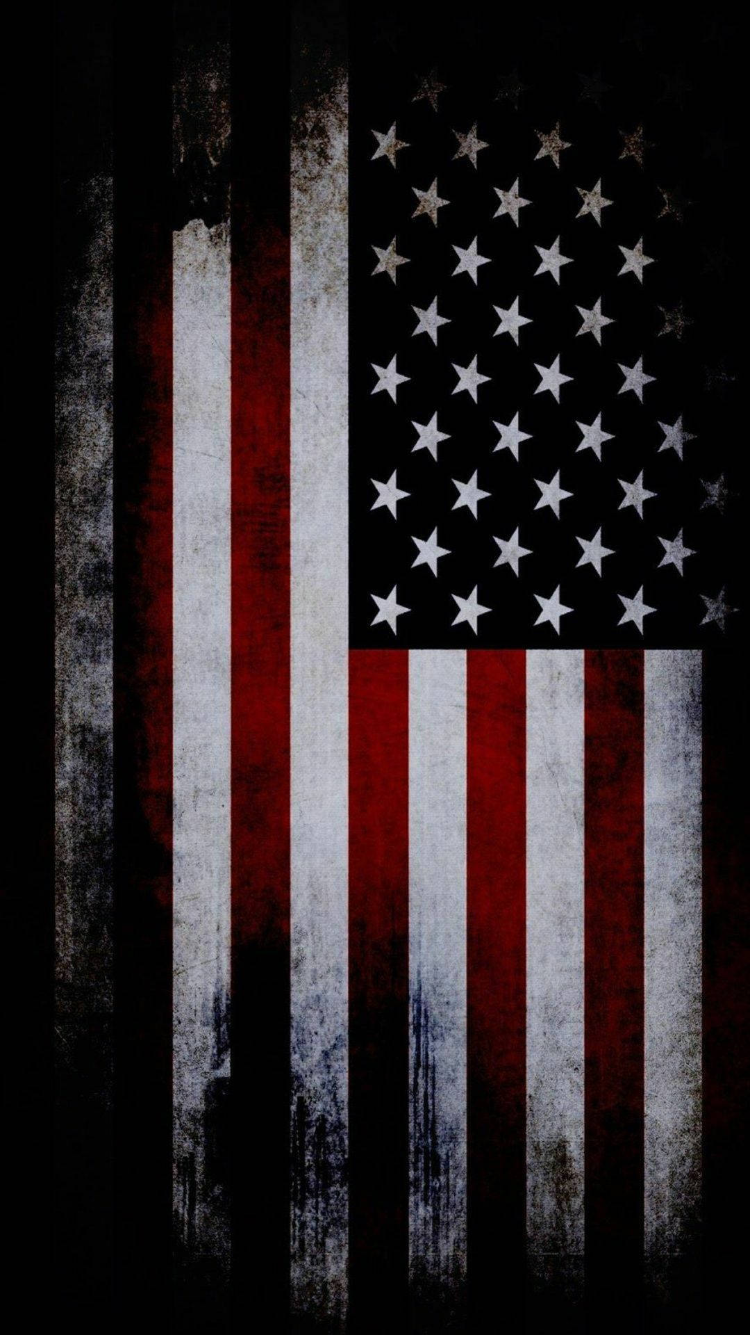 American Flag, red white and blue stripes, stars, Full HD Phone Wallpaper