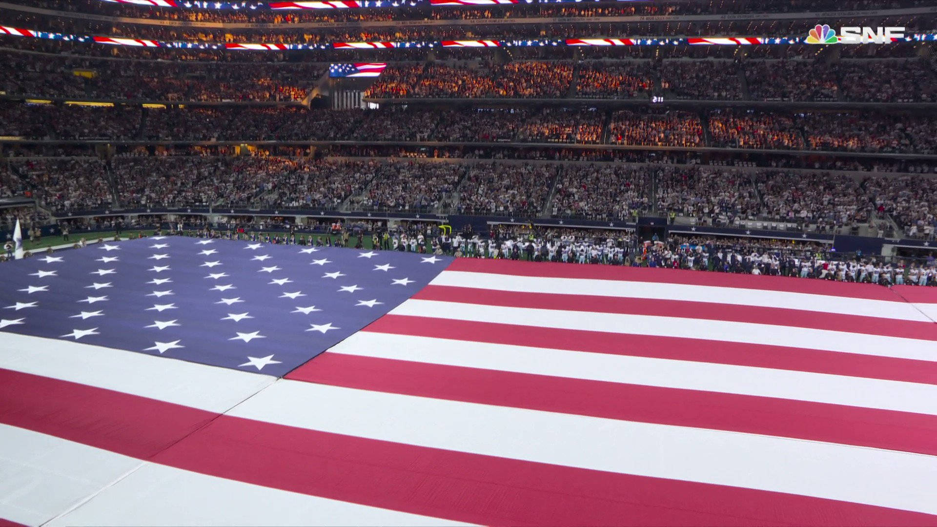 American Flag HD, stadium field, crowds cheer, Full HD Desktop Wallpaper