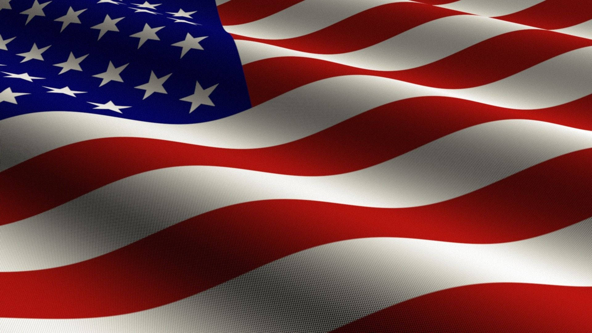 American Flag, red white and blue stripes, stars, Full HD Desktop Wallpaper