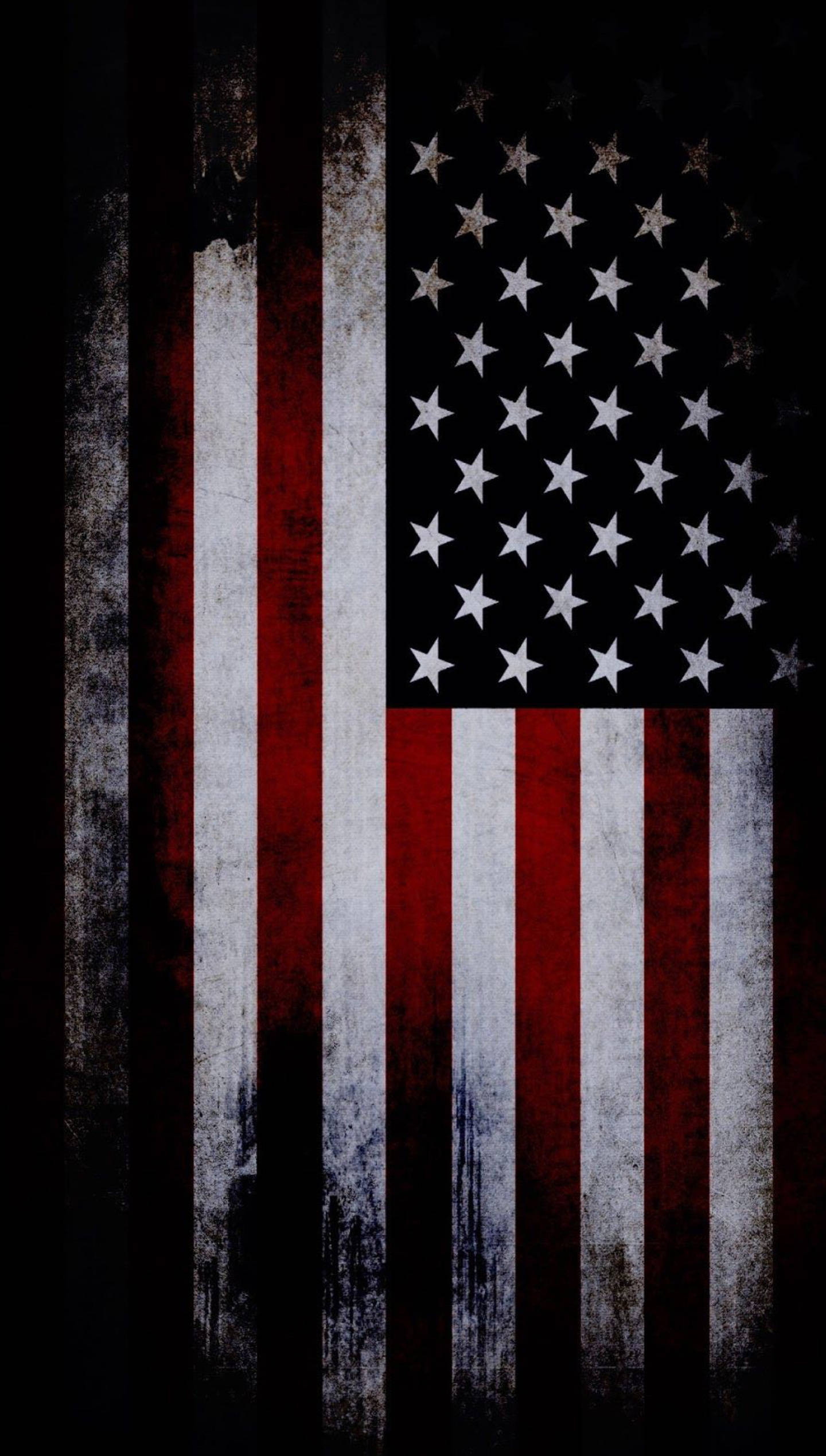 American Flag, black background, faded red white stripes, Full HD Phone Wallpaper