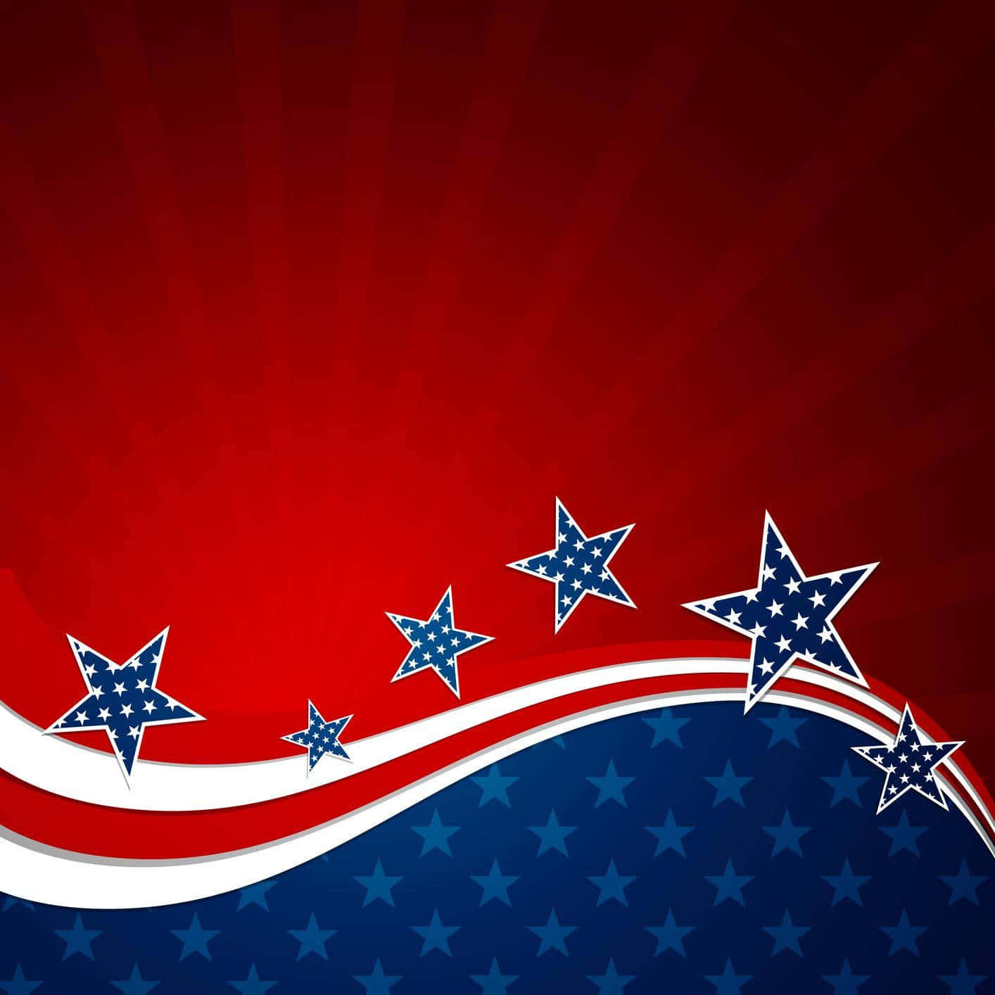 American Flag, red background, white curved stripes, HD Desktop Wallpaper