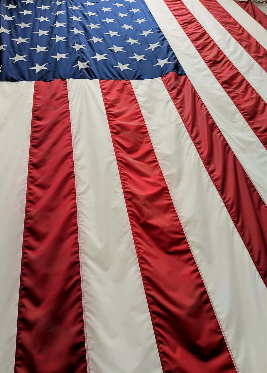 American flag, red white and blue stripes, stars, SD Phone Wallpaper