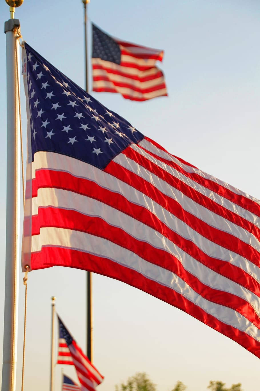 American Flag, iPhone, clear sky, HD Phone Wallpaper