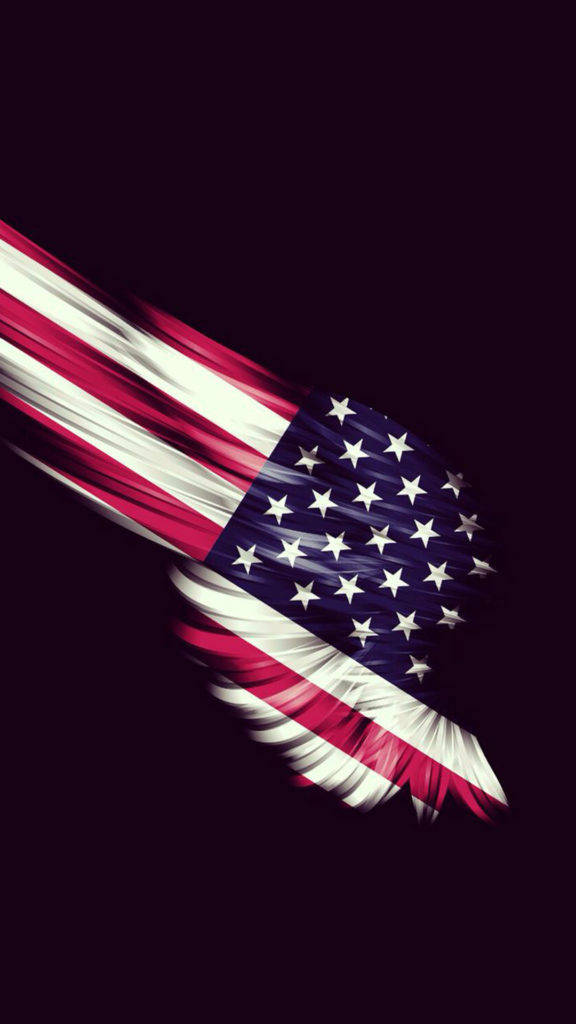 American Flag, dark background, motion blur, SD Phone Wallpaper