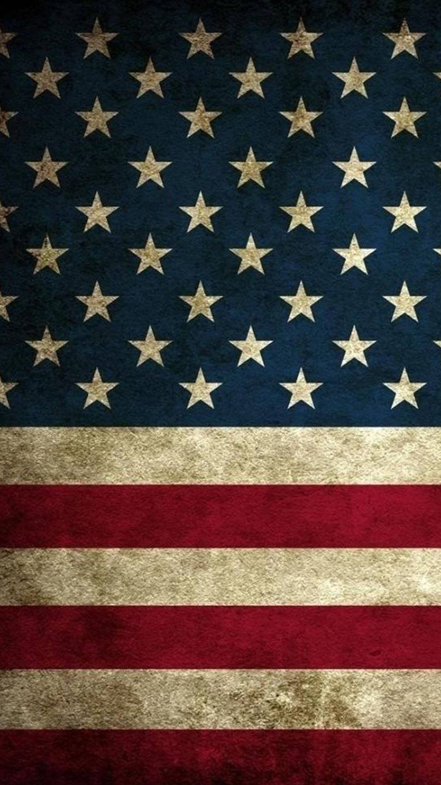 American Flag, vintage wear, textured fabric, 2K Phone Wallpaper