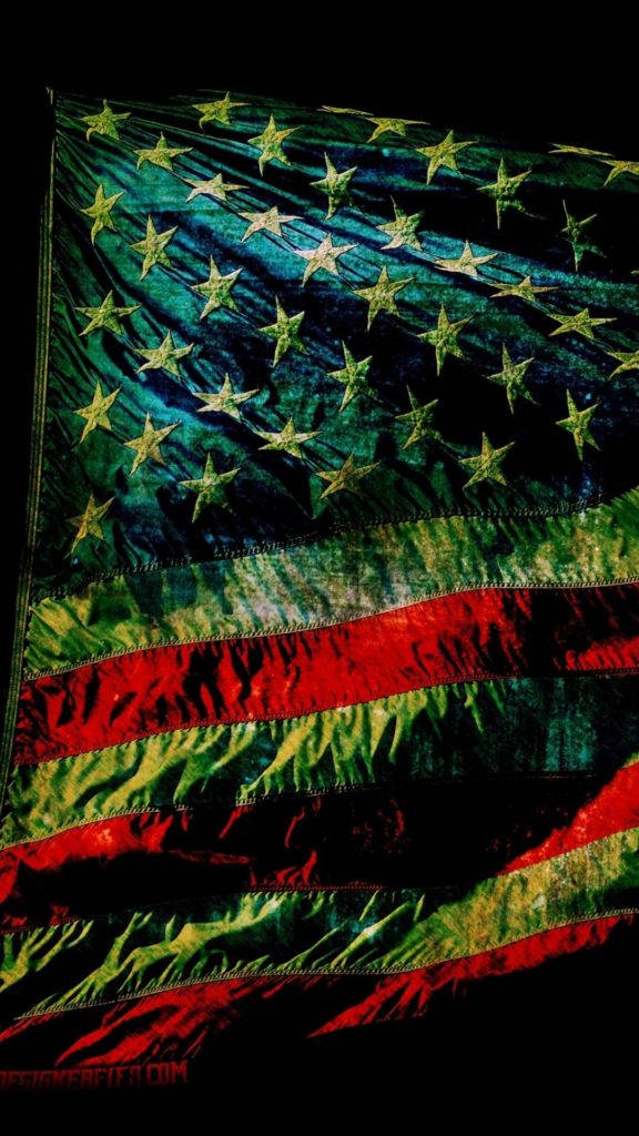 American Flag iPhone, green, red, SD Phone Wallpaper