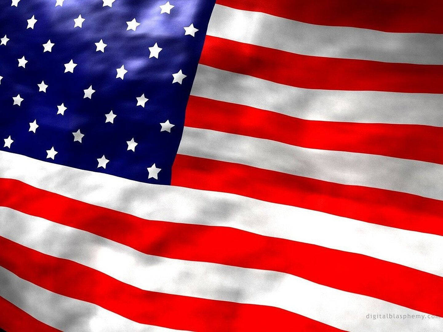 American flag, red white stripes, blue field of stars, HD Desktop Wallpaper