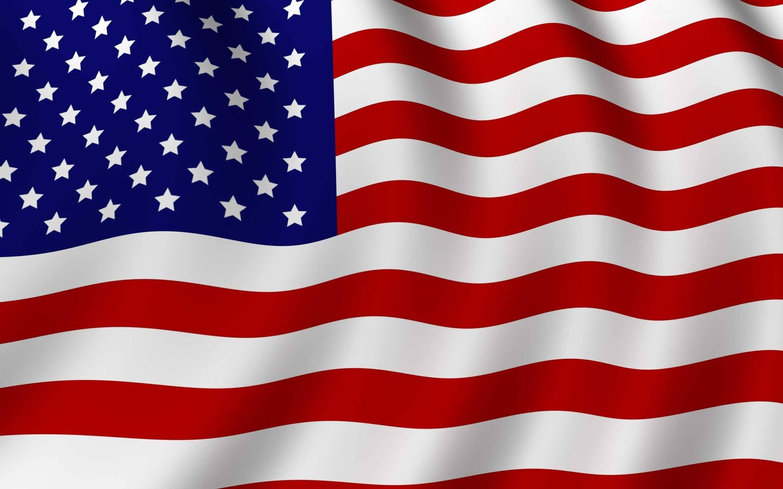 American Flag, red, white, 2K Desktop Wallpaper