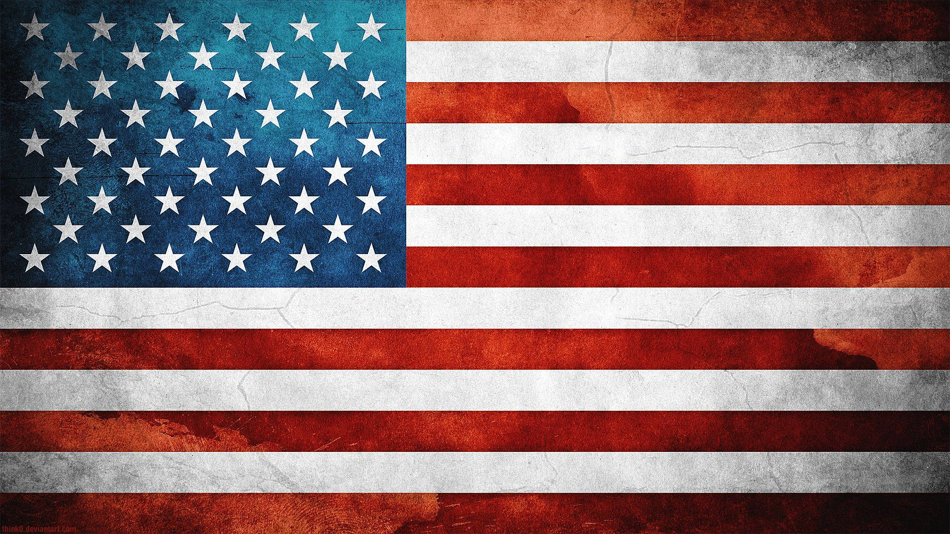 American flag, red, white, Full HD Desktop Wallpaper
