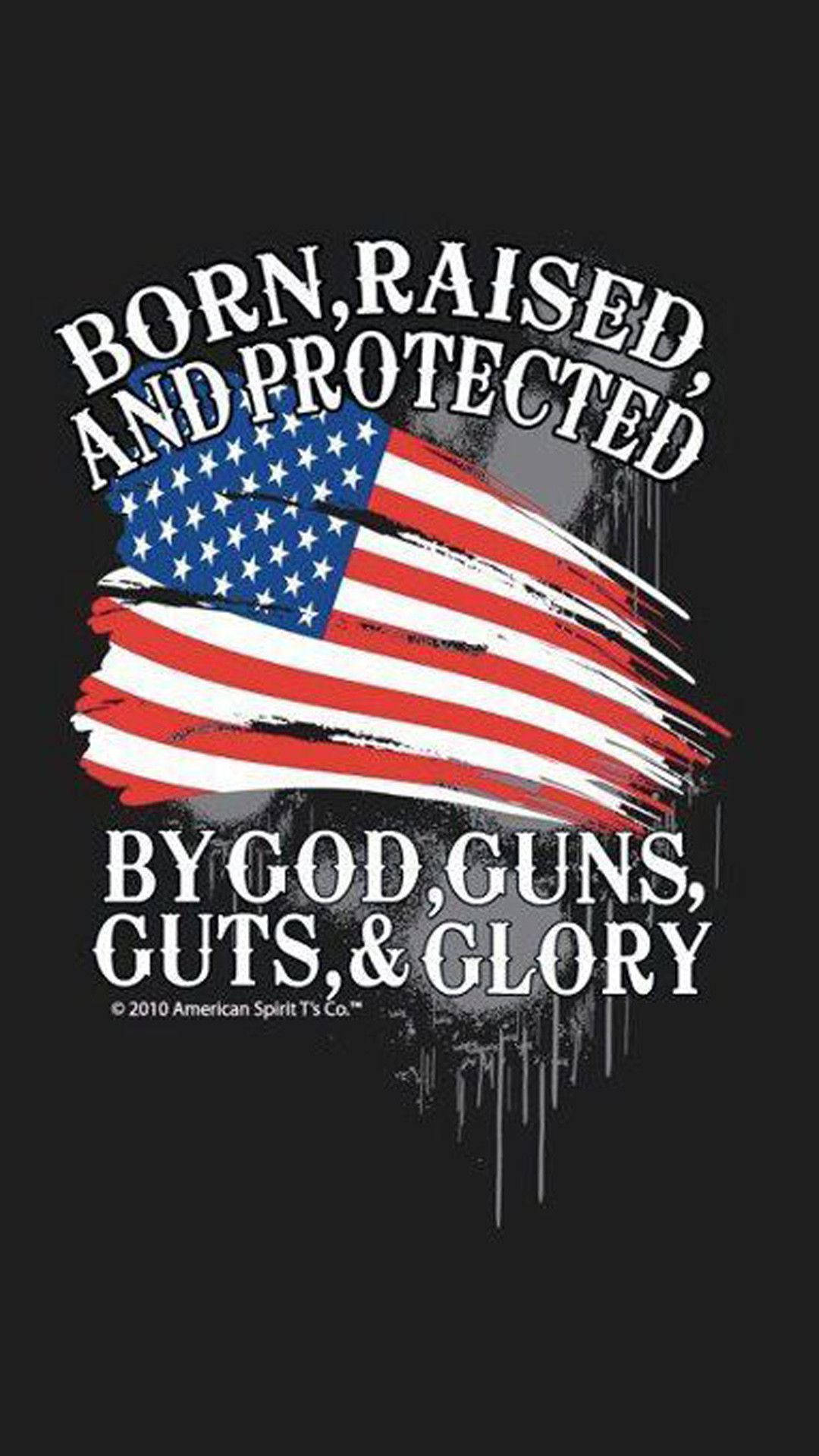 American flag, dripping paint effects, patriotic text, Full HD Phone Wallpaper